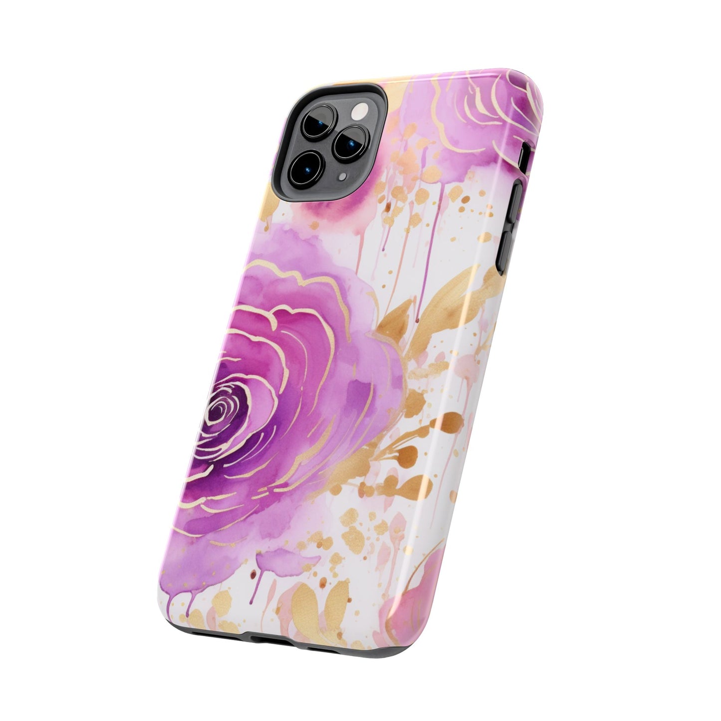Radiant Purple & Gold Floral - iPhone Series Case