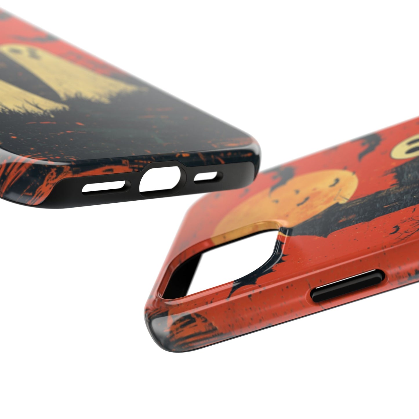 Haunted House & Ghosts iPhone Case – Spooky Halloween Full Moon Design