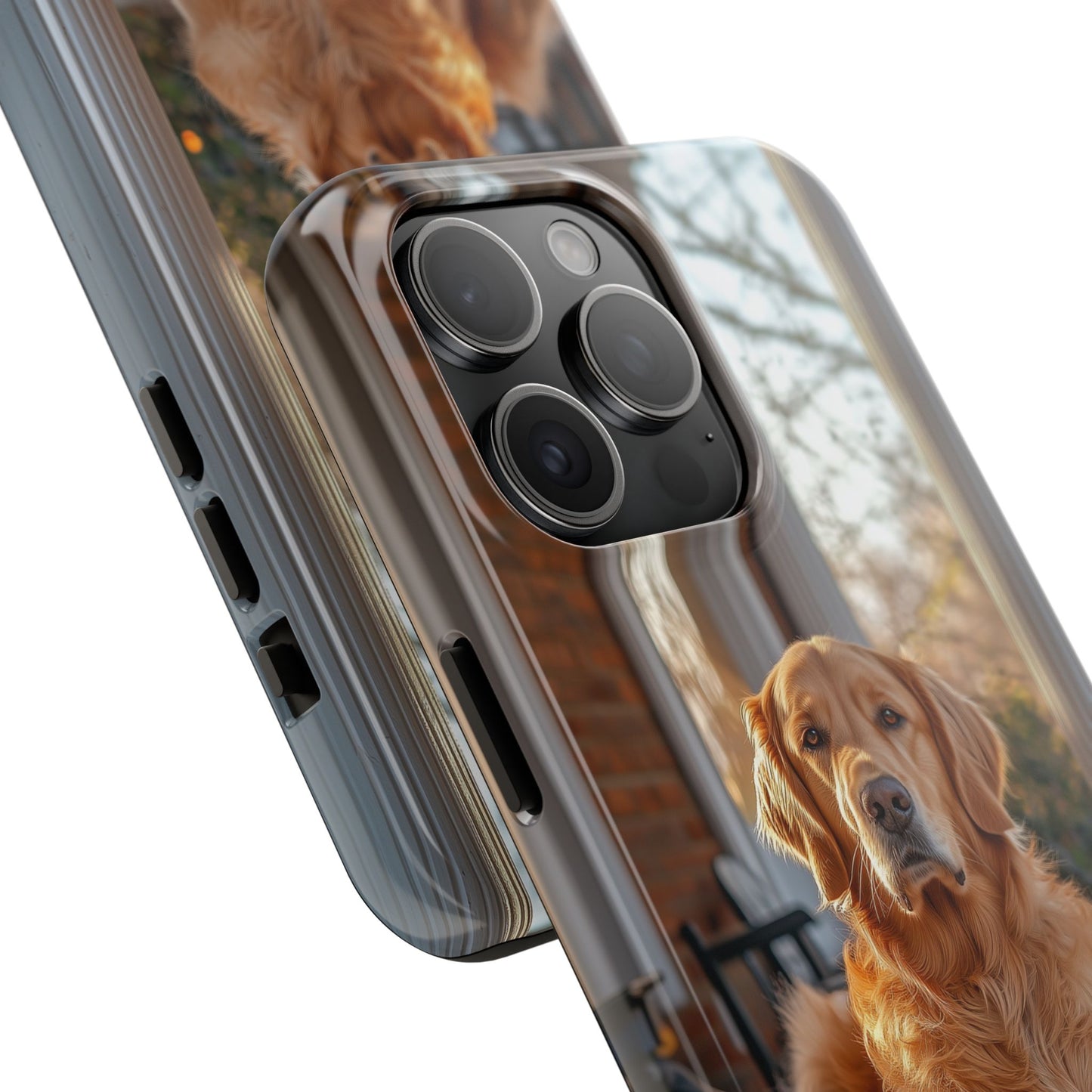 Golden Retriever on Porch - iPhone Series Case