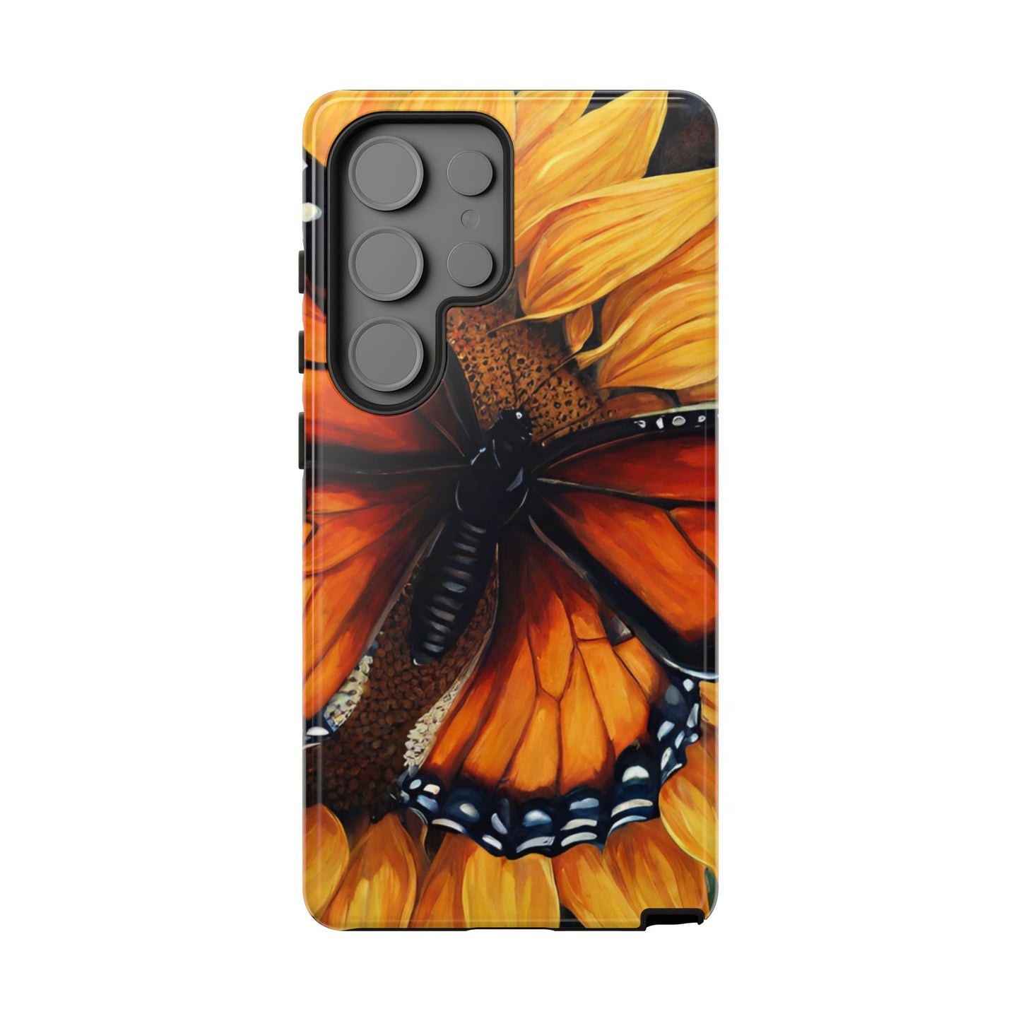 Monarch Butterfly & Sunflower Art – Samsung Galaxy Case