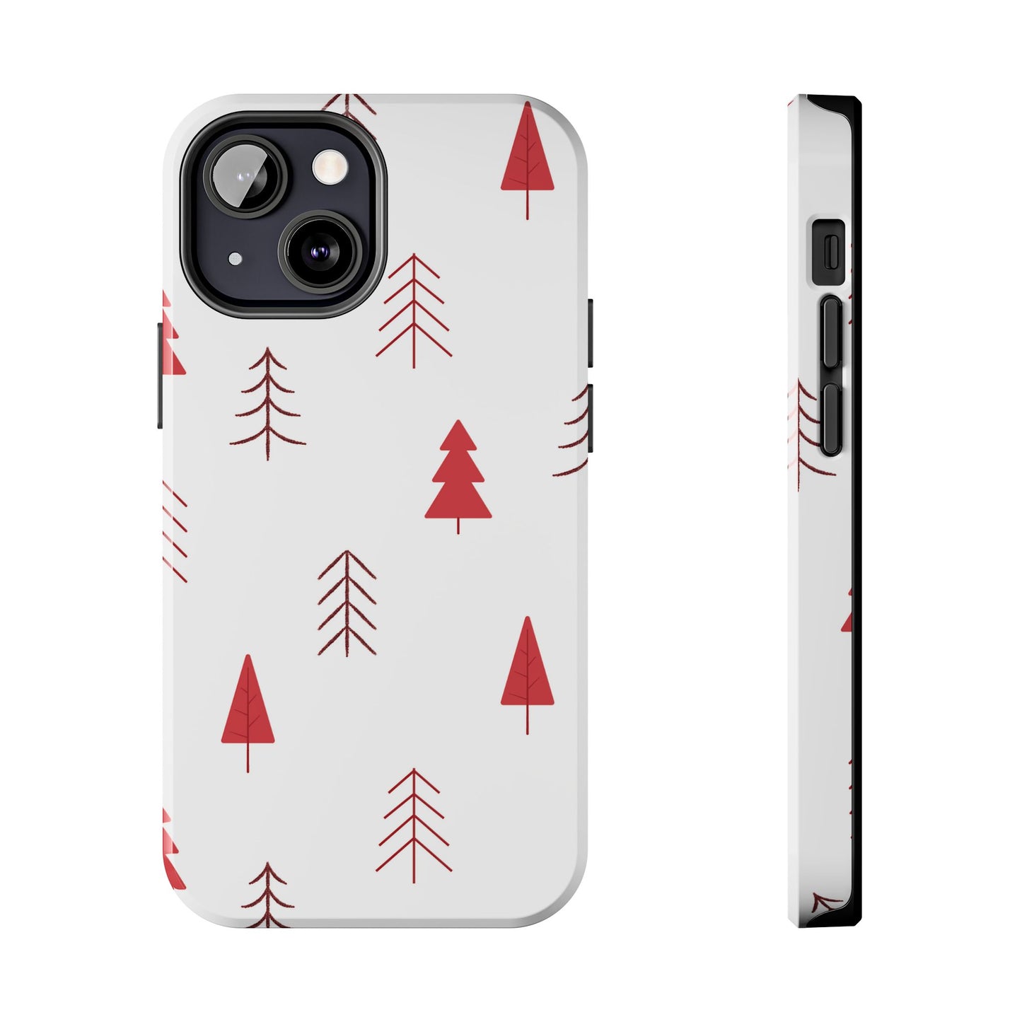 Scandi Red Pine Trees - iPhone Series Case