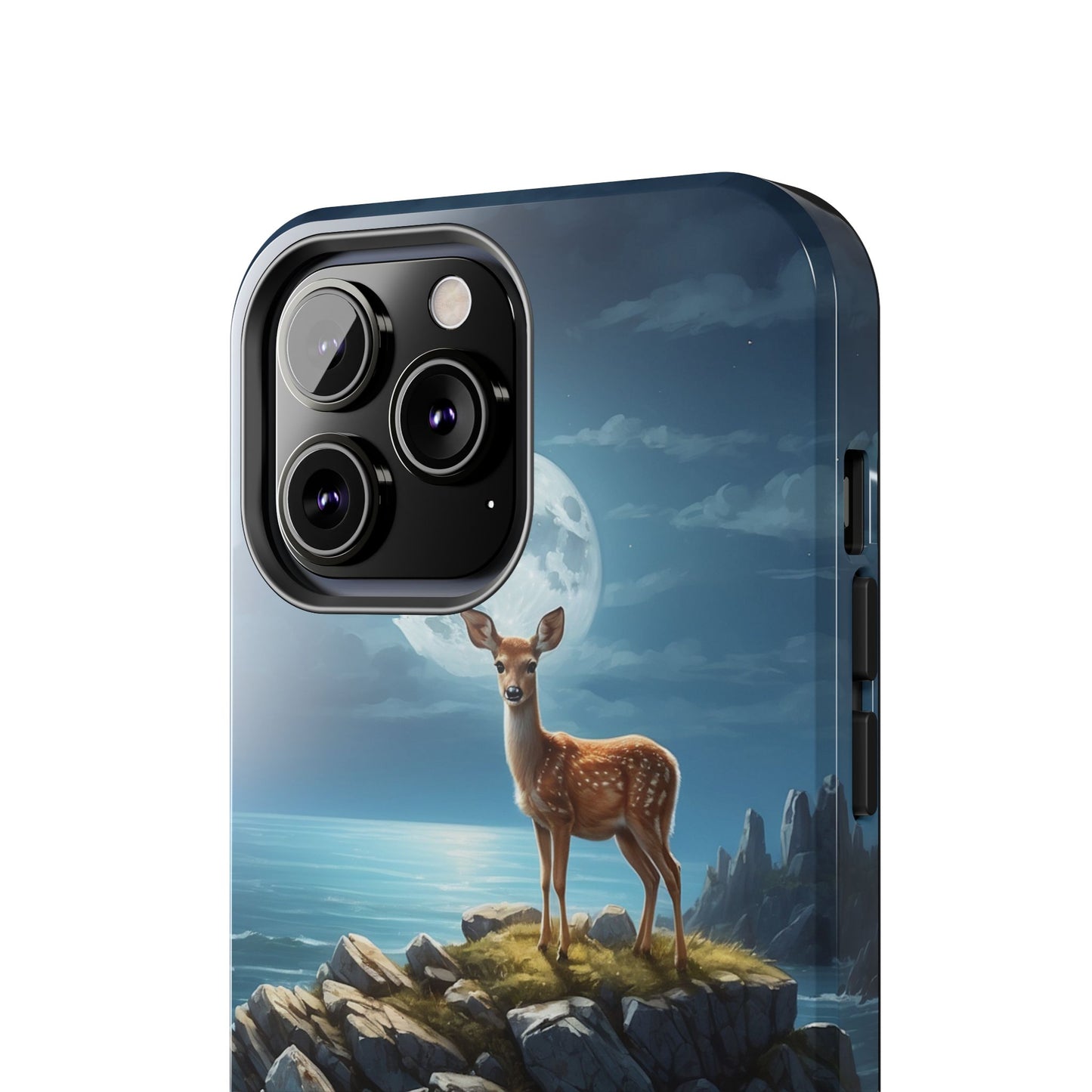 Enchanted Fawn Under the Moonlit Sky iPhone Case