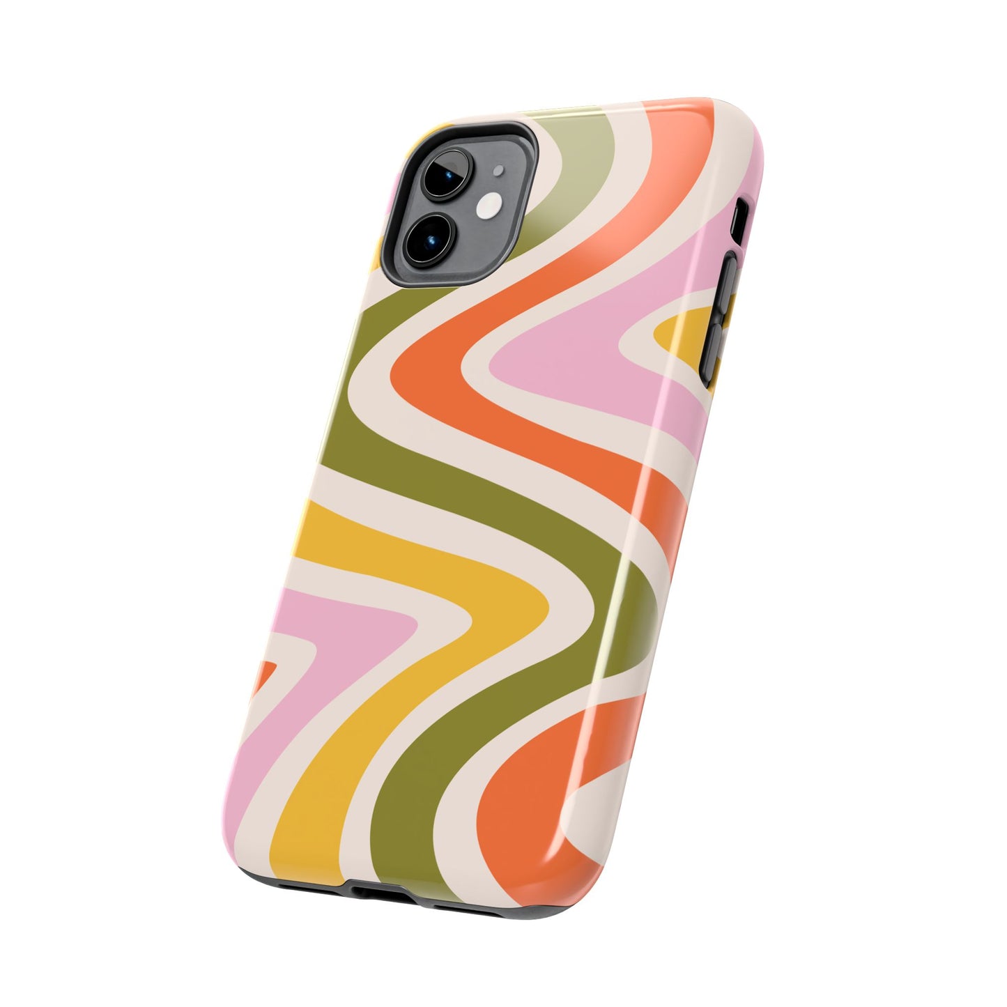Retro Groove iPhone Case – 70s-Inspired Design with Dual-Layer Protection