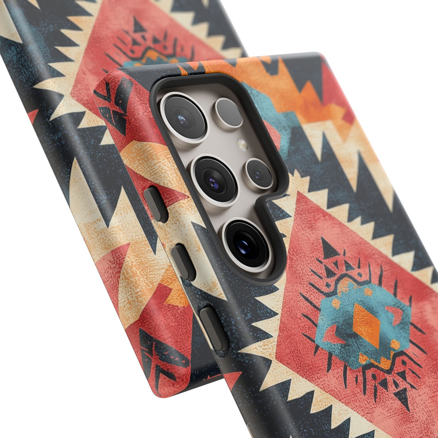 Bold Aztec Pattern Tough Samsung Galaxy Case – Vibrant Geometric Design, Dual-Layer Protection