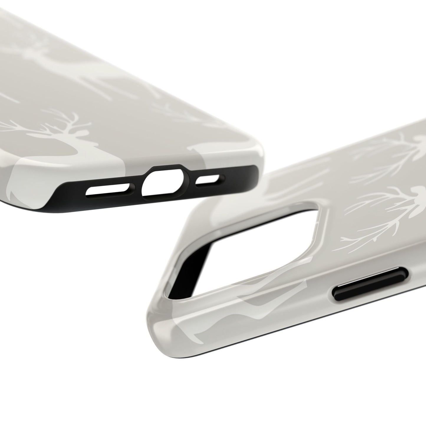 Elegant White Reindeer Pattern – iPhone Series Case