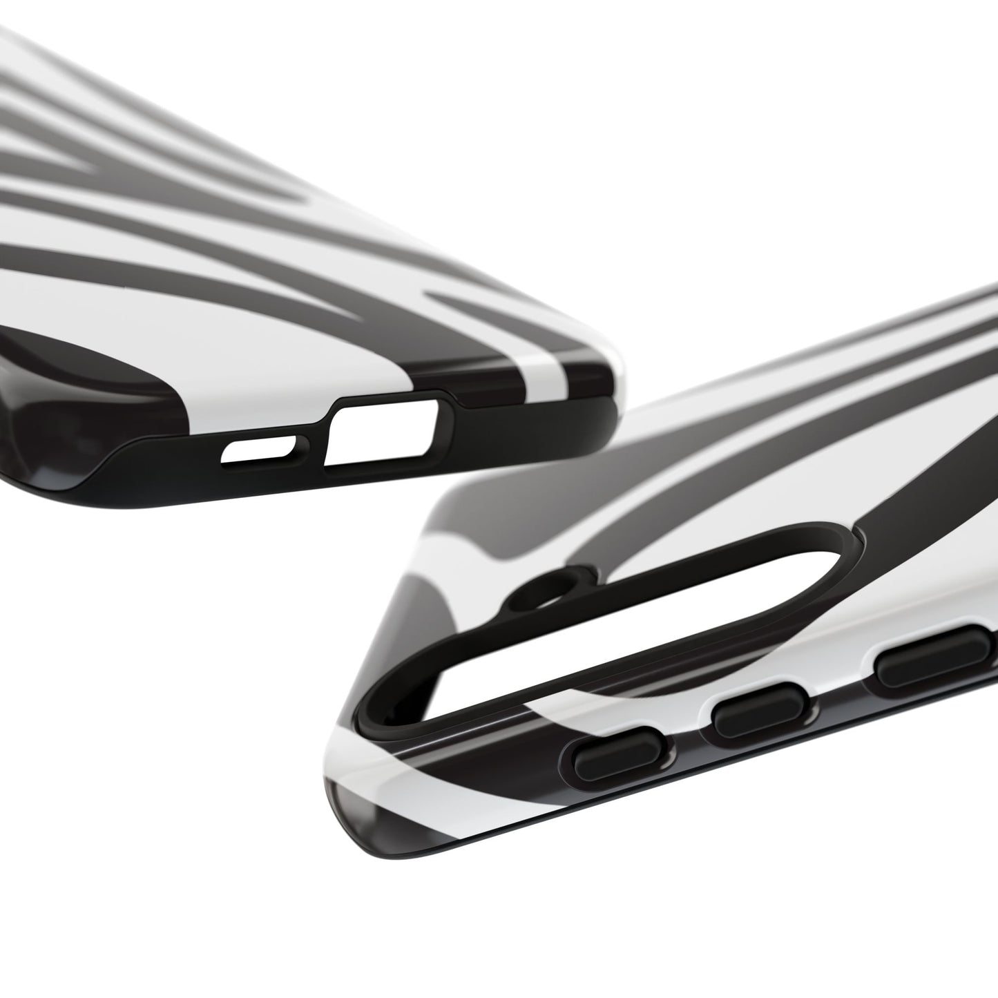 Modern Black and White Abstract Tough Samsung Galaxy Case – Bold Graphic Pattern with Dual-Layer Protection