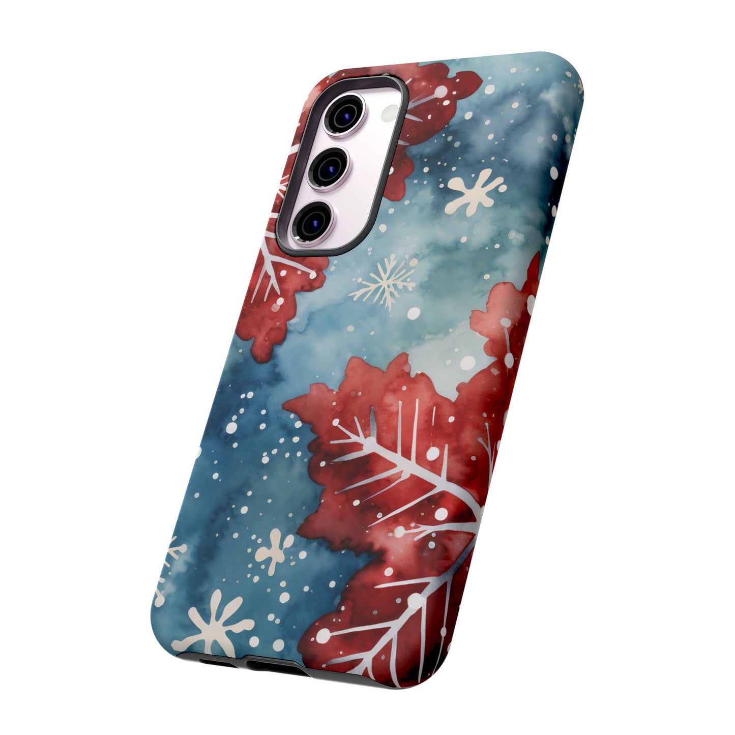 Crimson Snowflake Charm – Samsung Galaxy Case