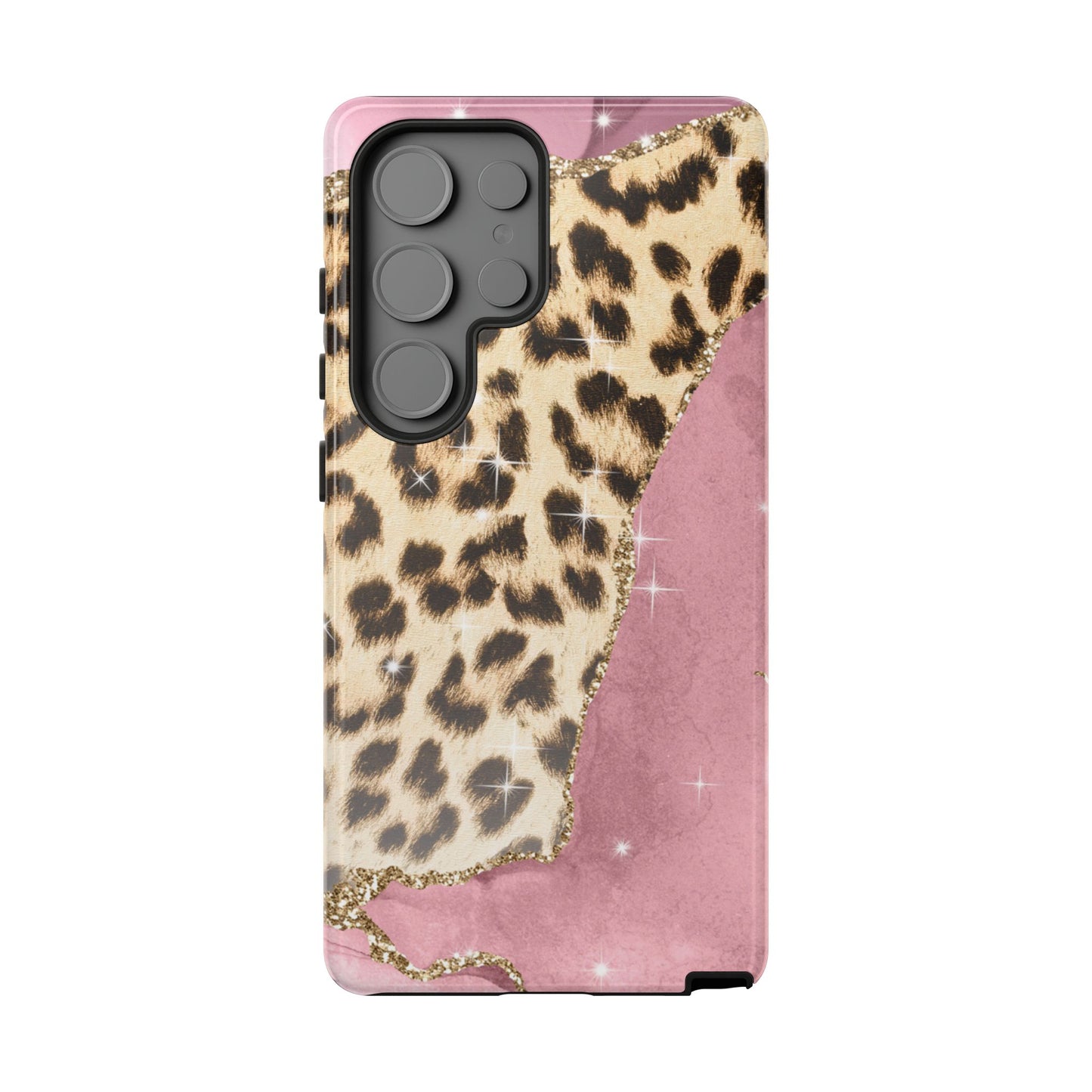 Pink Glam Leopard - Samsung Galaxy Series Case with Glitter Accents