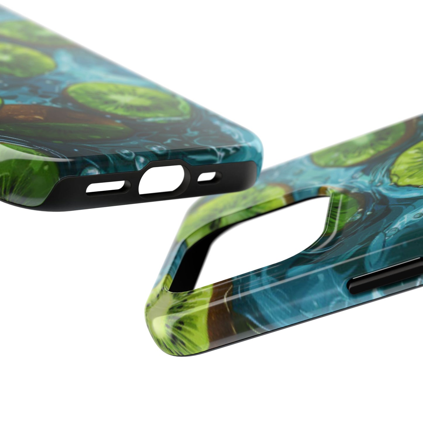 Tropical Kiwi Splash iPhone Case – Tough Dual - Layer, Vibrant Summer Design - BOGO Cases