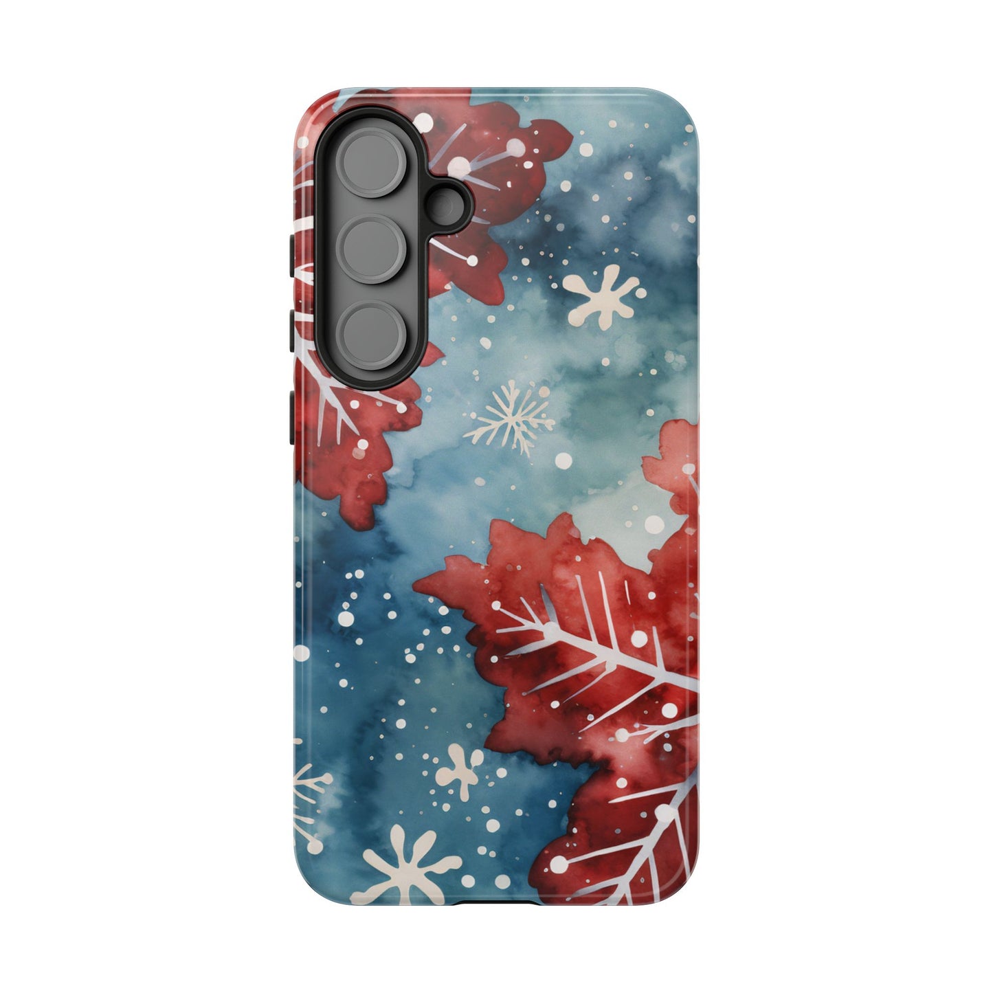 Crimson Snowflake Charm – Samsung Galaxy Case