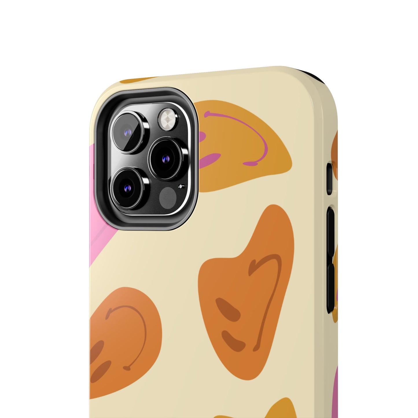 Retro Smiley Faces iPhone Case – Shockproof, Matte Finish, Dual-Layer Protection