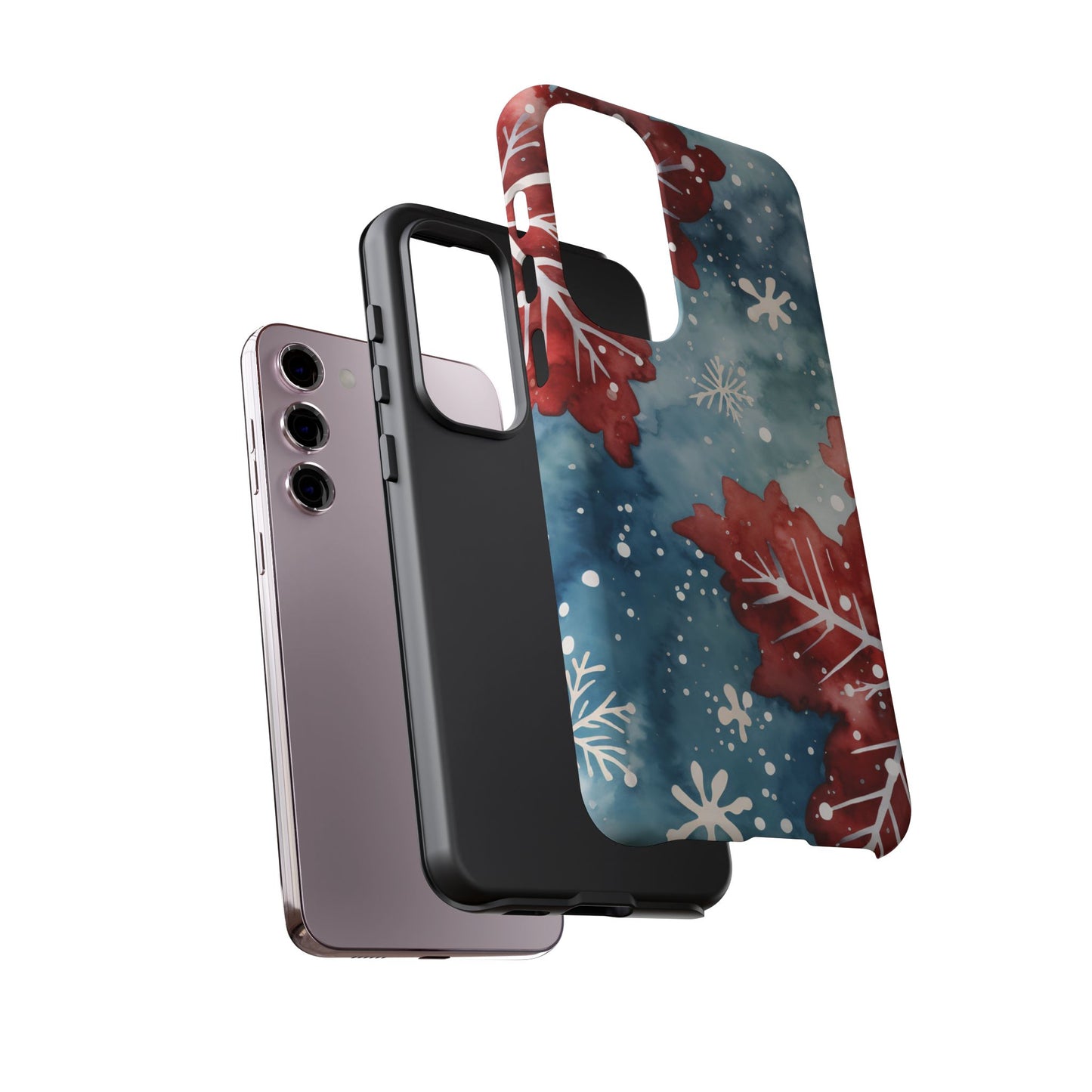 Crimson Snowflake Charm – Samsung Galaxy Case