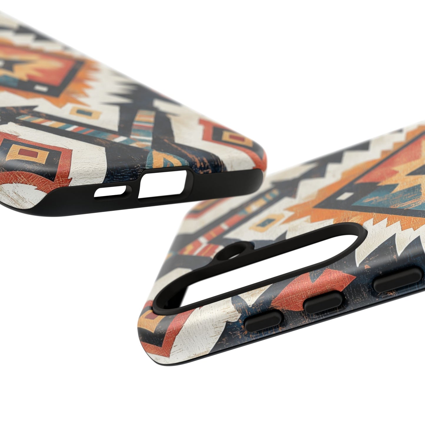 Vintage Southwestern Diamond Tough Samsung Galaxy Case – Rustic Tribal Design, Dual-Layer Protection