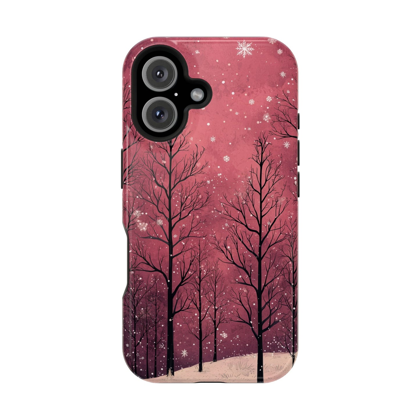 Pink Winter Twilight Forest - MagSafe iPhone Series Case