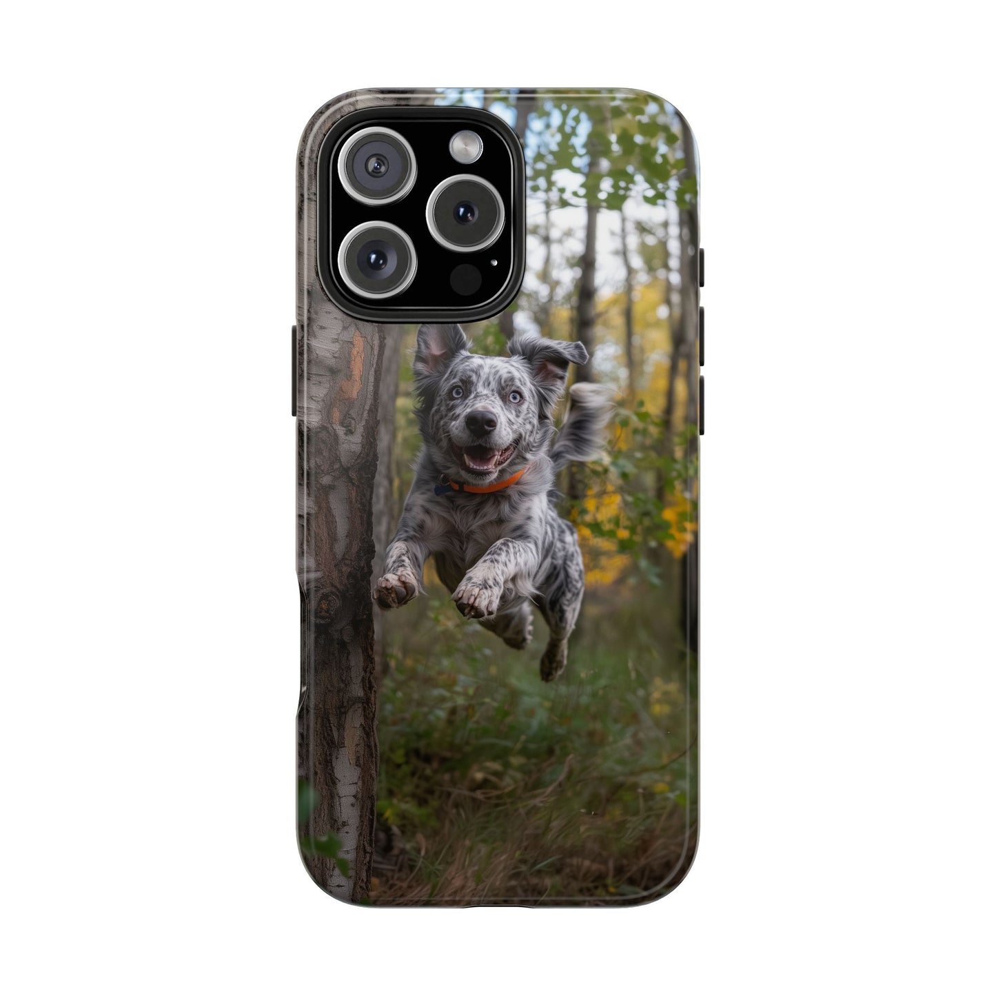Happy Forest Dog iPhone Case – Nature-Inspired Protective Cover