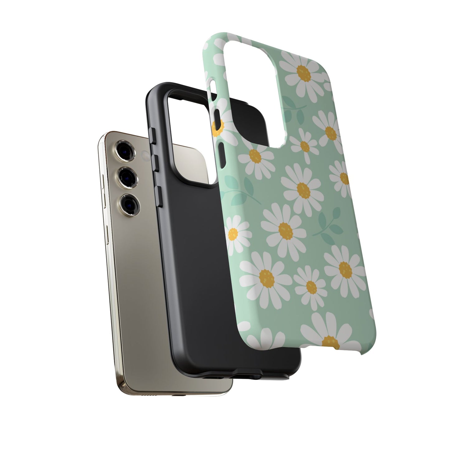 Charming Daisy Floral Tough Samsung Galaxy Case – Spring Pastel Design, Shockproof & Slim