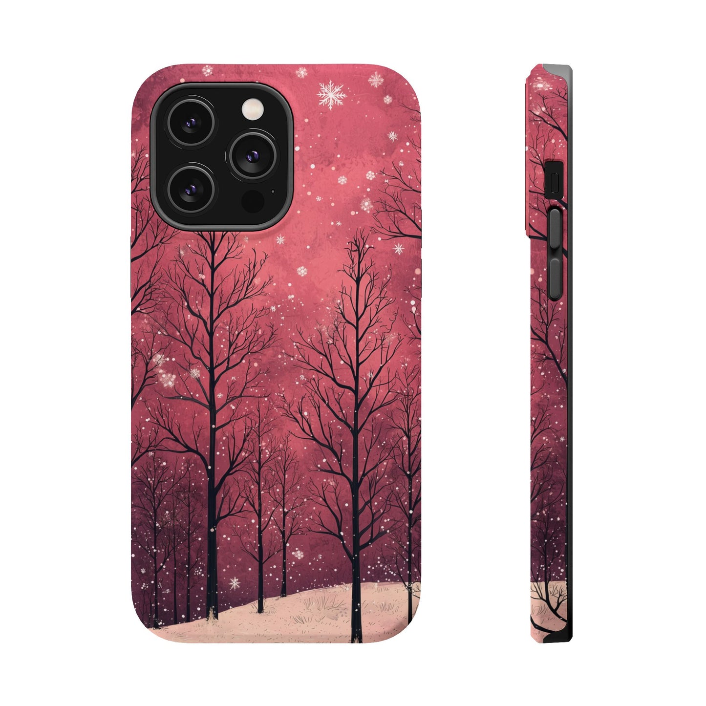 Pink Winter Twilight Forest - MagSafe iPhone Series Case