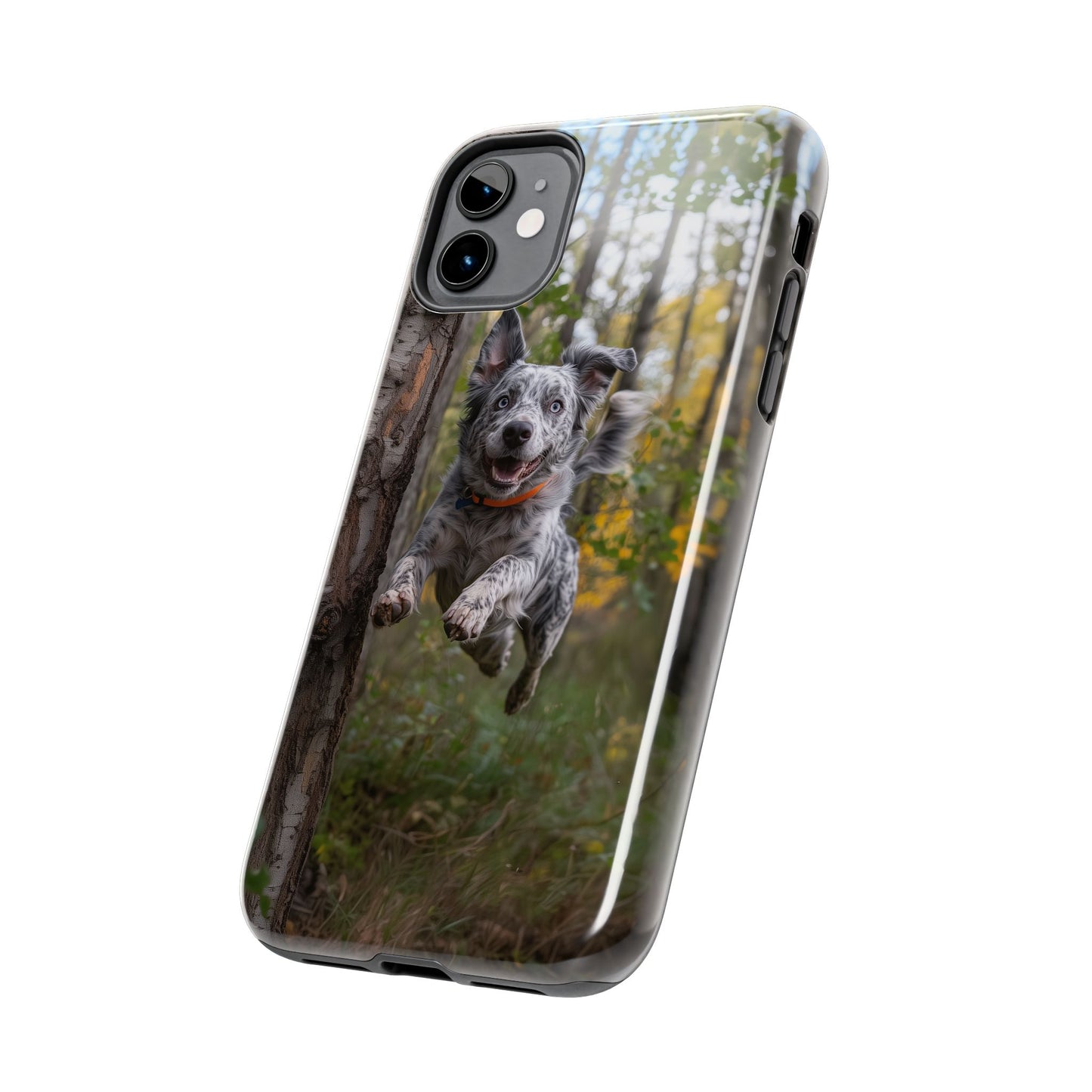 Happy Forest Dog iPhone Case – Nature-Inspired Protective Cover