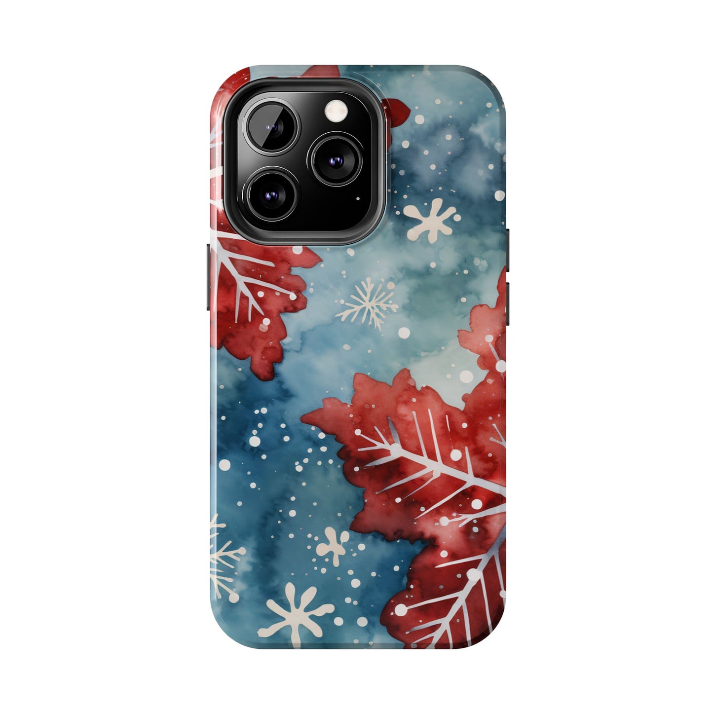 Crimson Snowflake Charm – iPhone Case Details:
