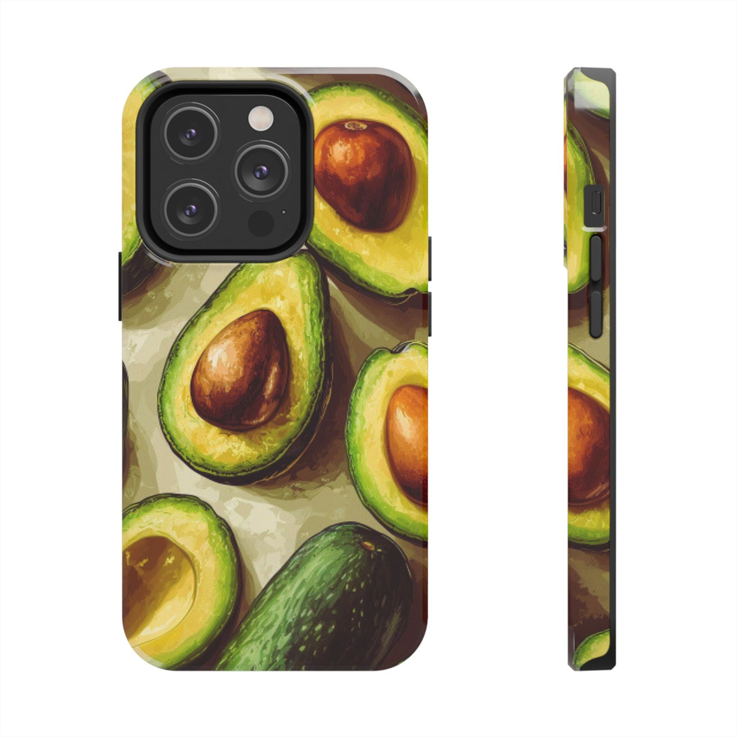 Realistic Avocado iPhone Case – Detailed Green Fruit Design, Shockproof Protection - BOGO Cases