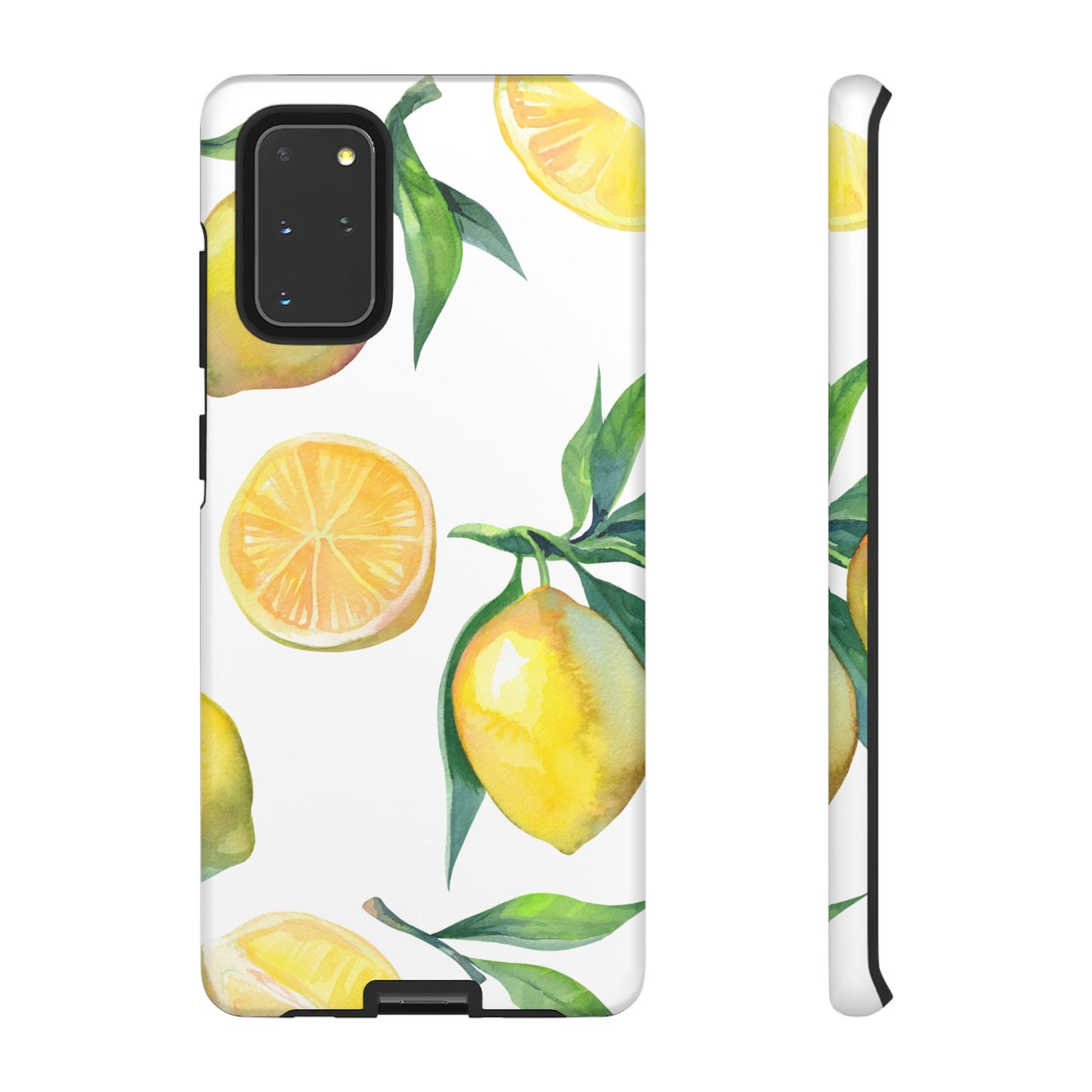 Lemon Grove Watercolor Tough Samsung Galaxy  Case – Fresh Citrus Design, Dual-Layer Protection