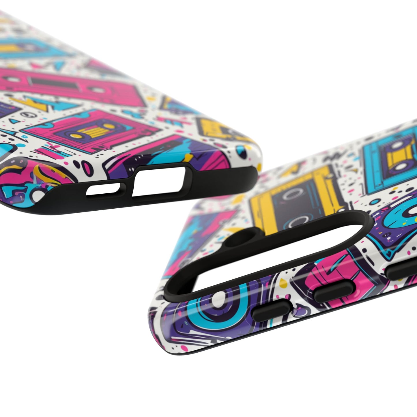 Retro Cassette Vibes Tough Samsung Galaxy  Case – Bold 80s Tape Design, Shockproof Protection