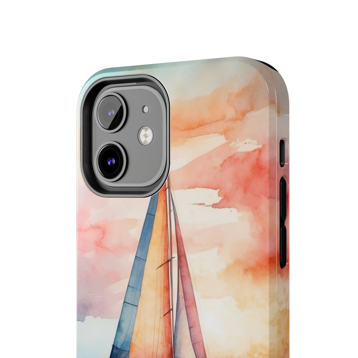 Sailboat Sunset iPhone Case – Vibrant Watercolor Design