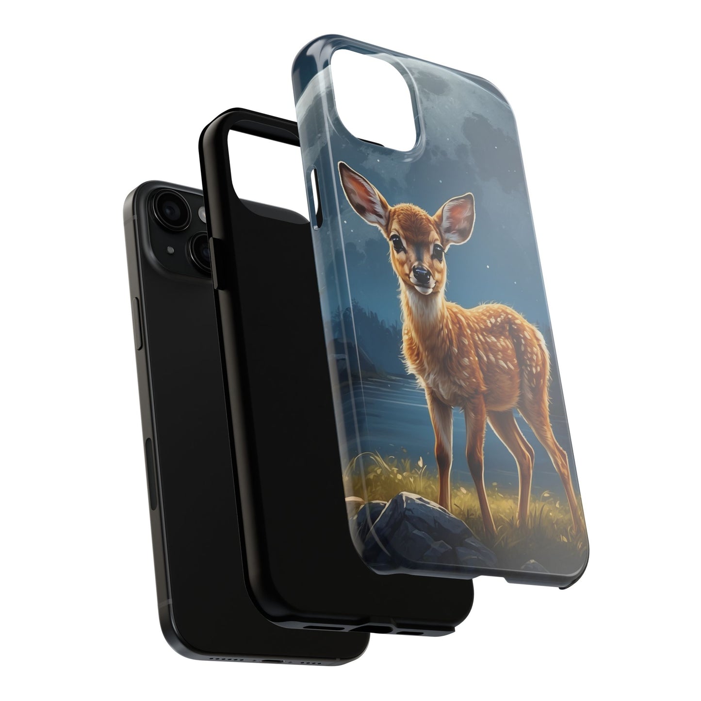 iPhone Case – Enchanted Fawn Under the Moonlit Sky