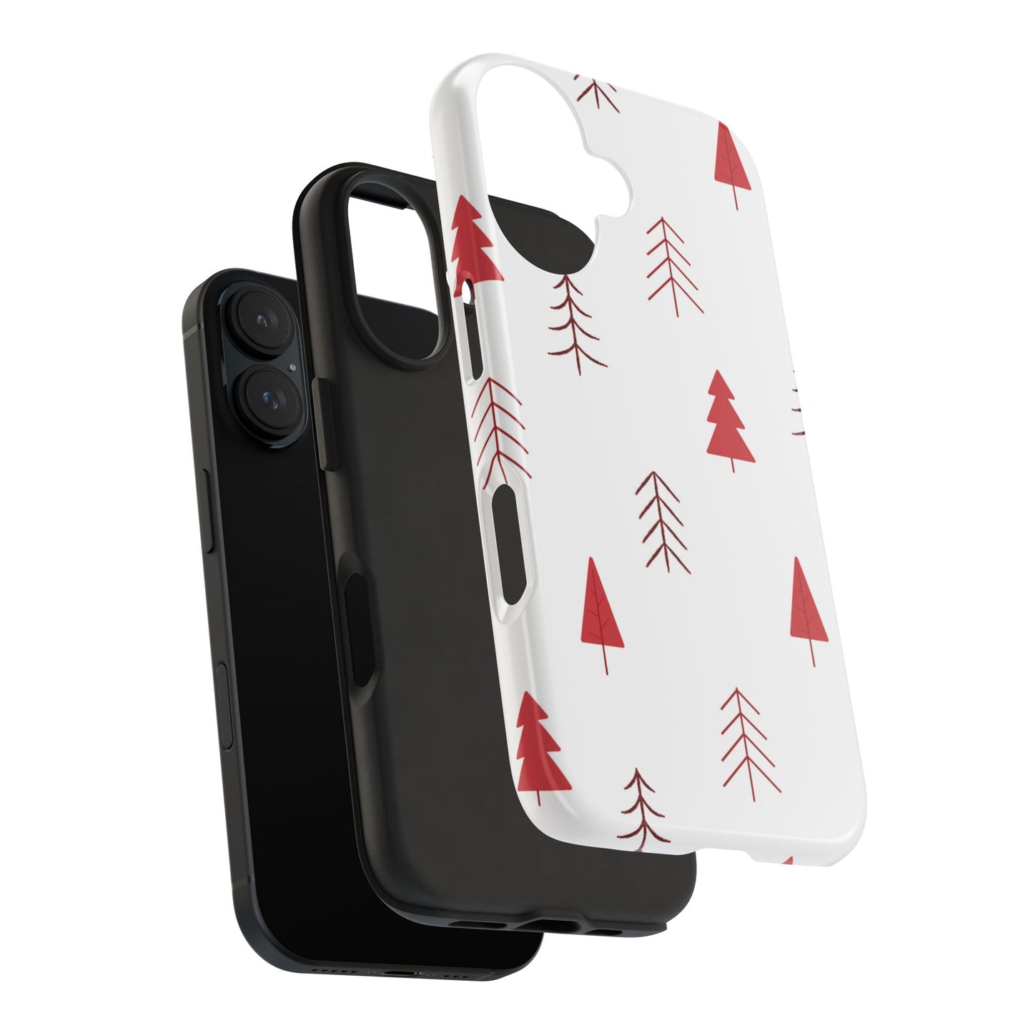 Scandi Red Pine Trees - iPhone Series Case