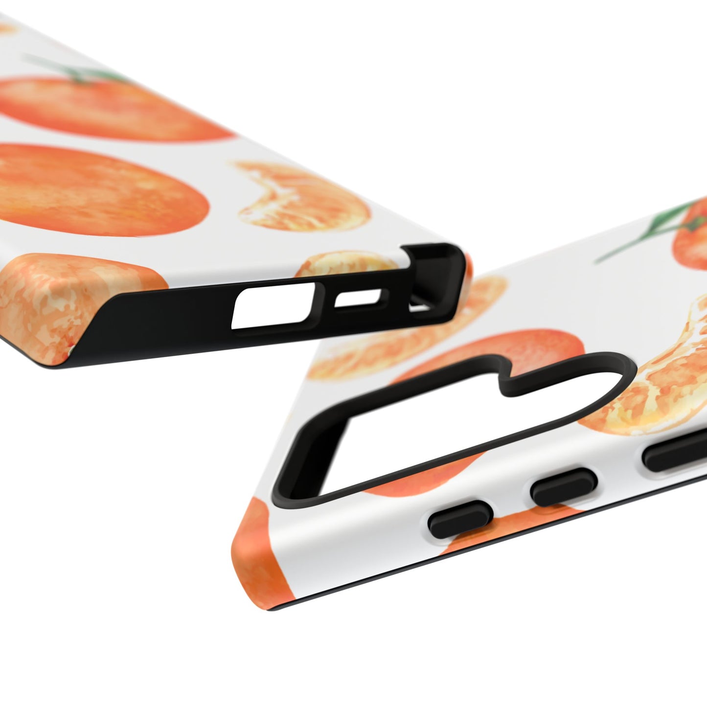 Tangerine Dreams Tough Samsung Galaxy Case – Watercolor Orange Design, Shockproof Dual Protection