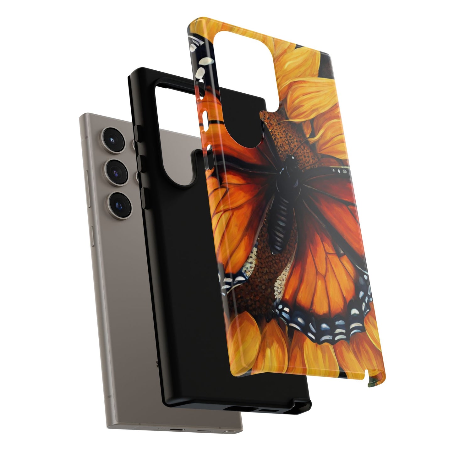 Monarch Butterfly & Sunflower Art – Samsung Galaxy Case