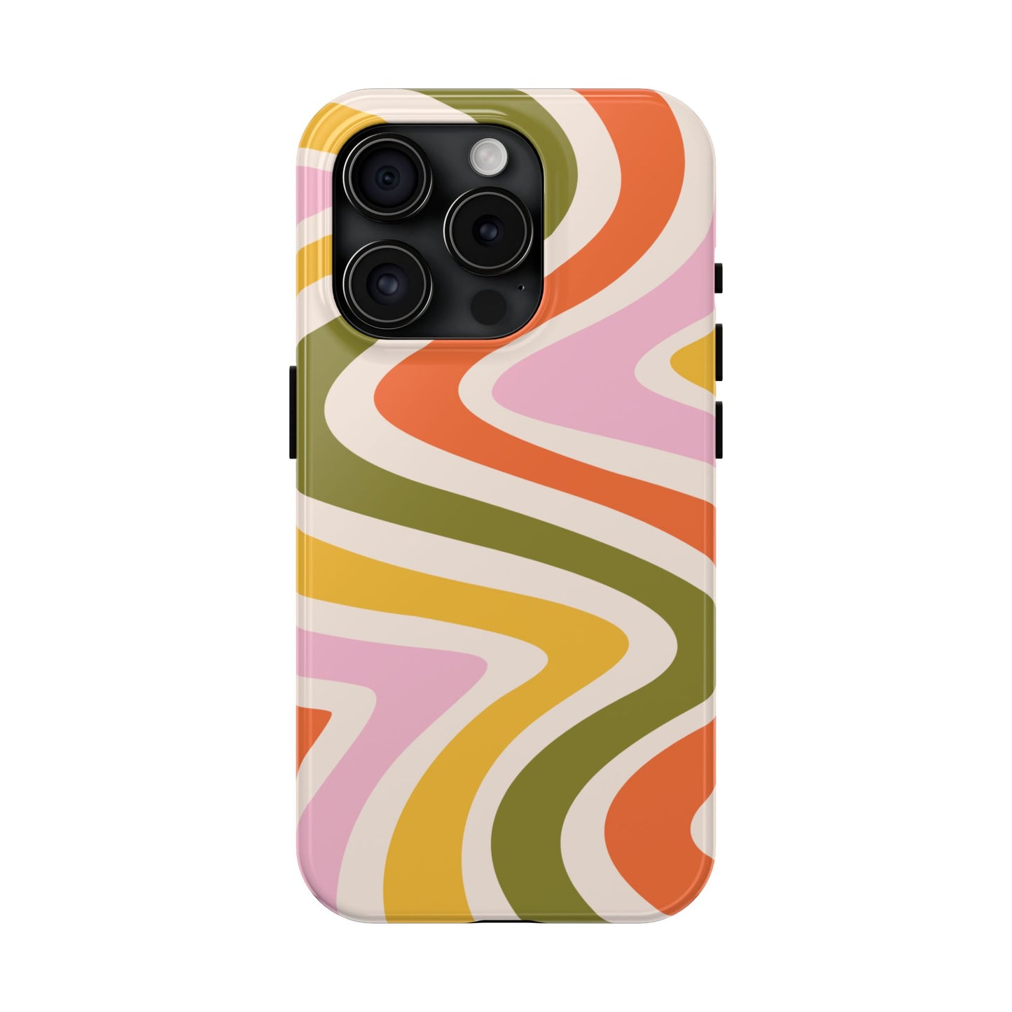 Retro Groove iPhone Case – 70s-Inspired Design with Dual-Layer Protection