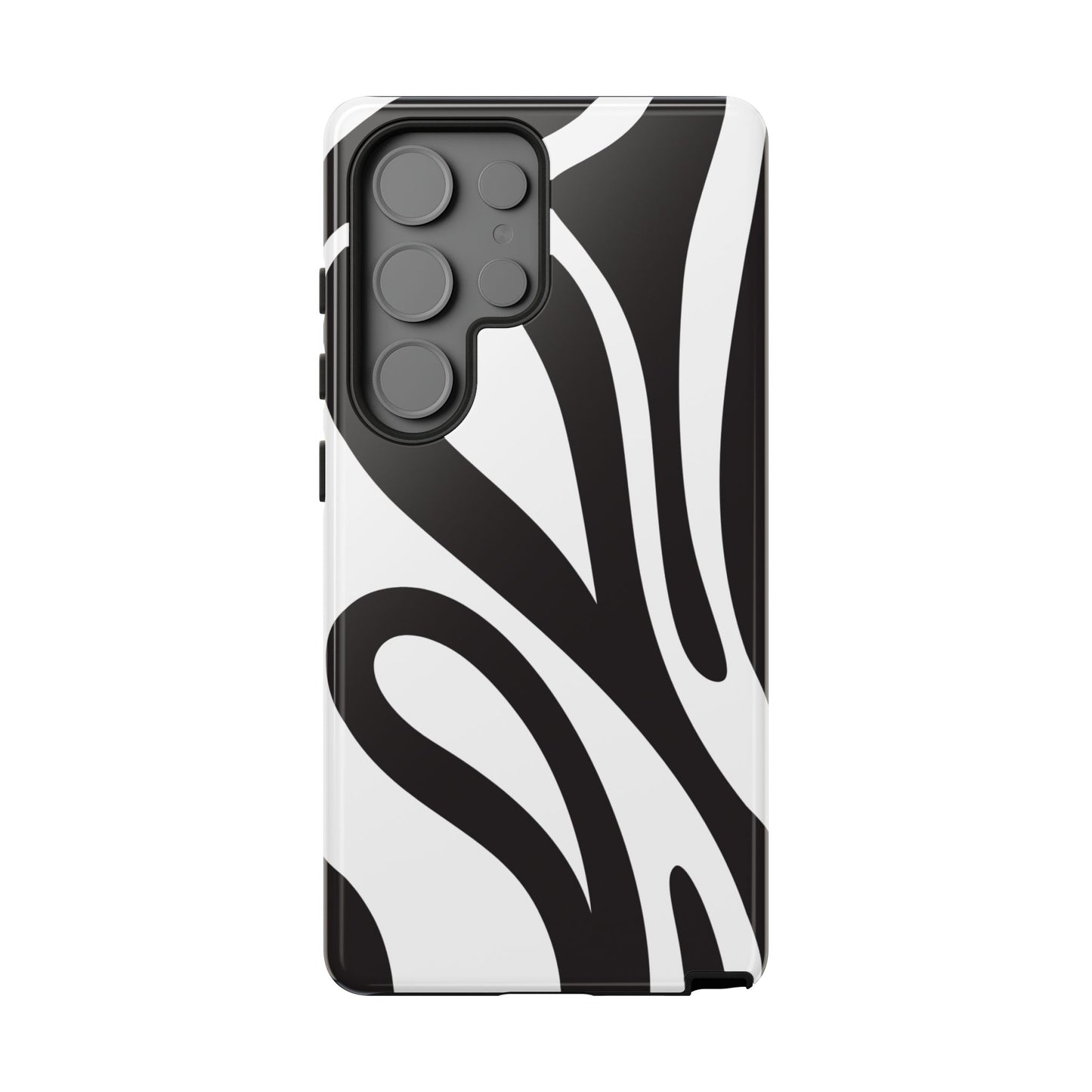 Modern Black and White Abstract Tough Samsung Galaxy Case – Bold Graphic Pattern with Dual-Layer Protection