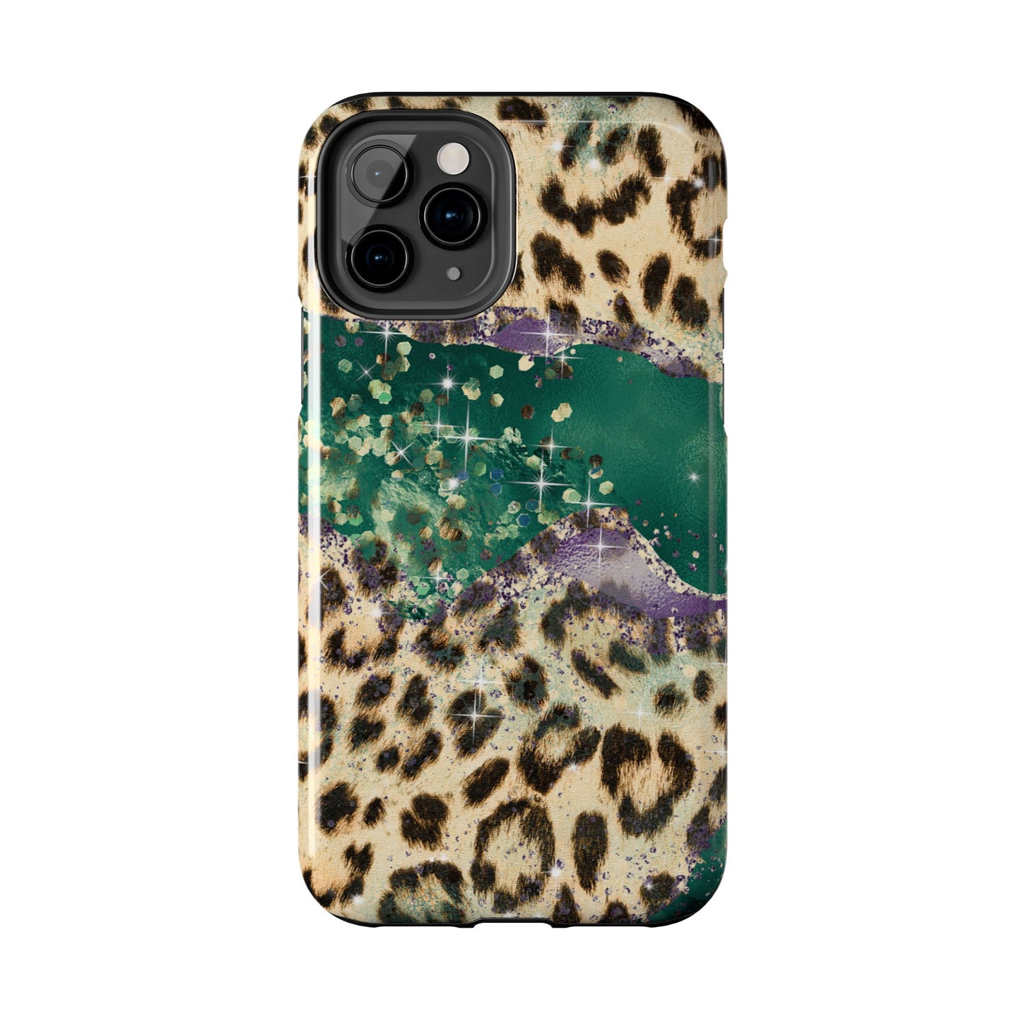 Emerald Glitter Leopard Print - iPhone Series Case