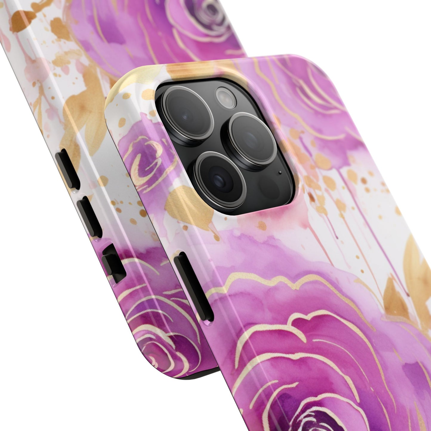 Radiant Purple & Gold Floral - iPhone Series Case