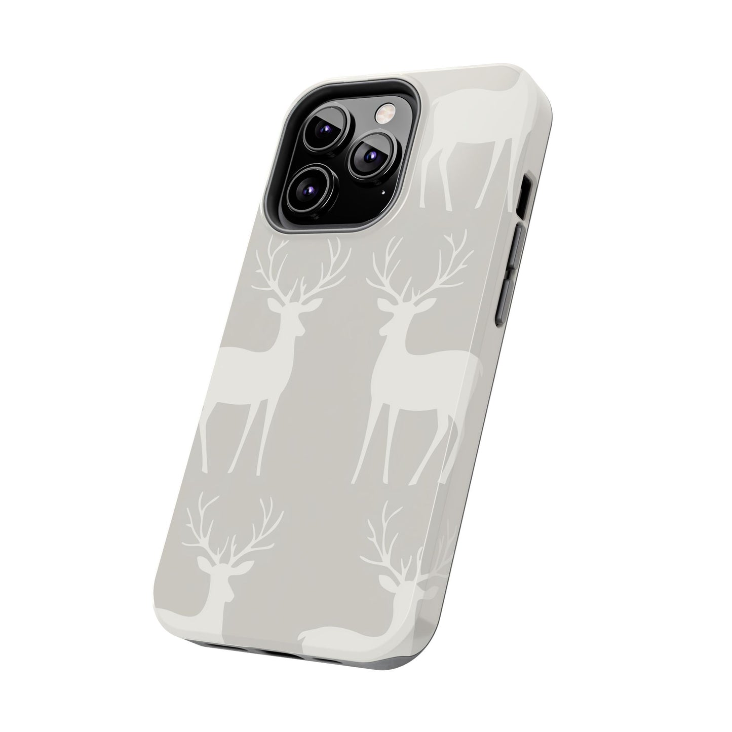 Elegant White Reindeer Pattern – iPhone Series Case