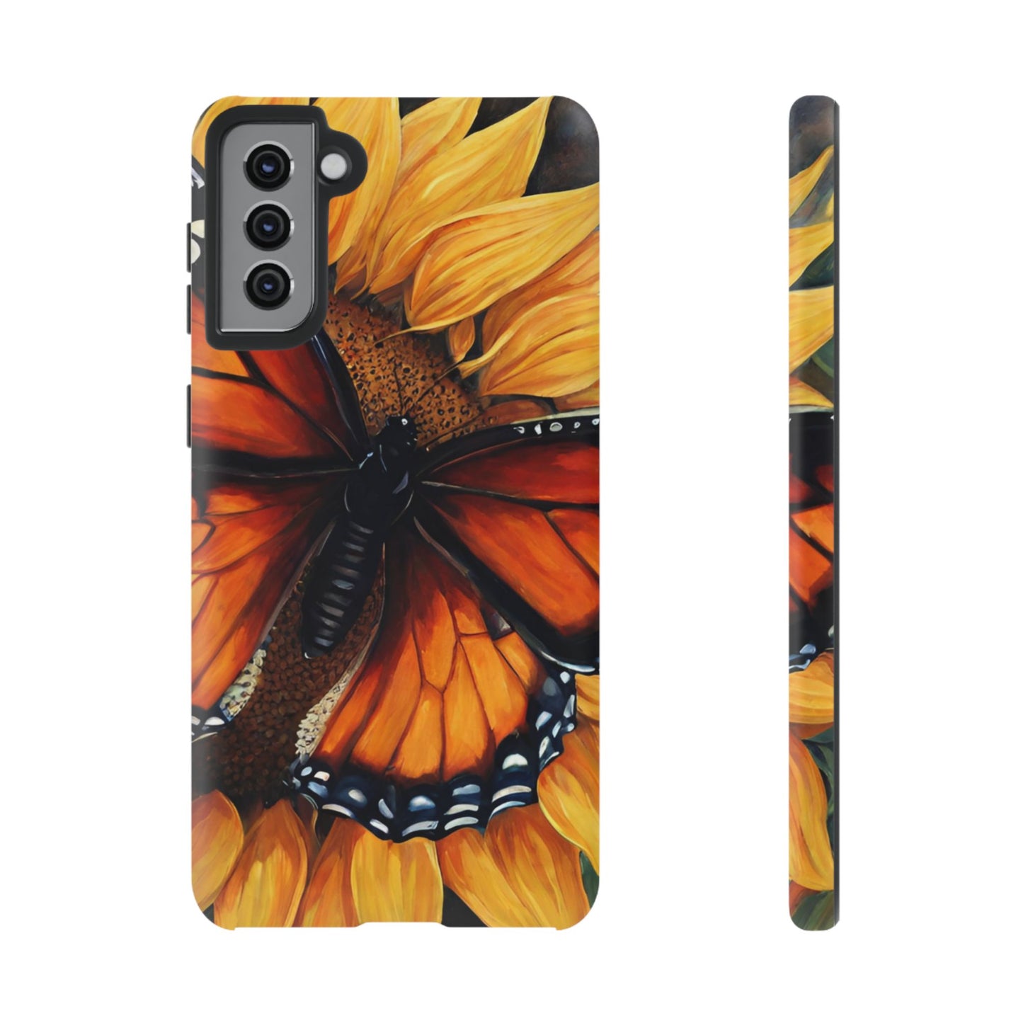 Monarch Butterfly & Sunflower Art – Samsung Galaxy Case