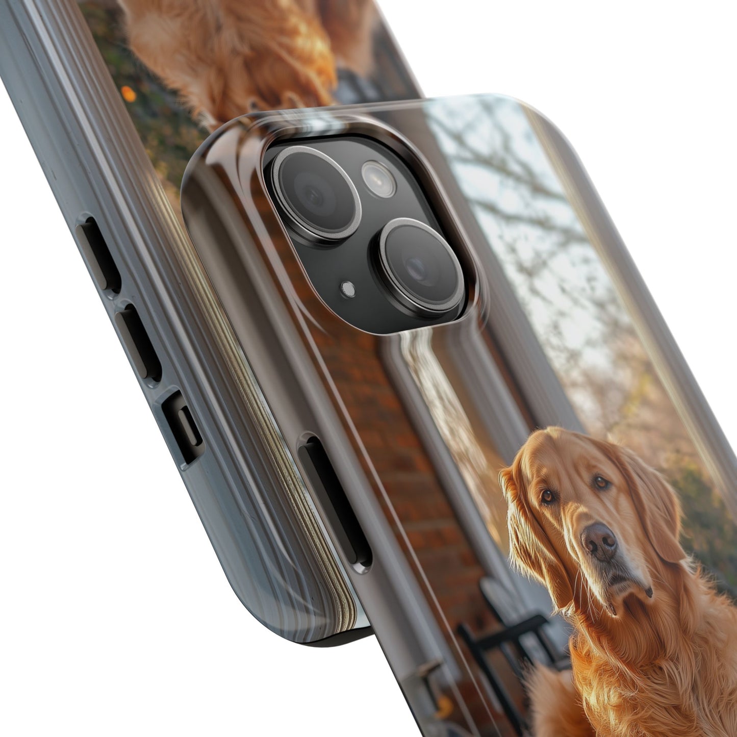 Golden Retriever on Porch - iPhone Series Case
