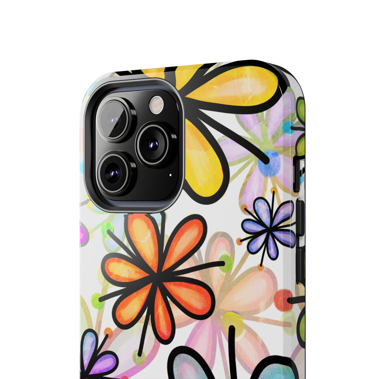 Retro Floral Pop iPhone Case – Ultra-Slim Design, High-Gloss Finish