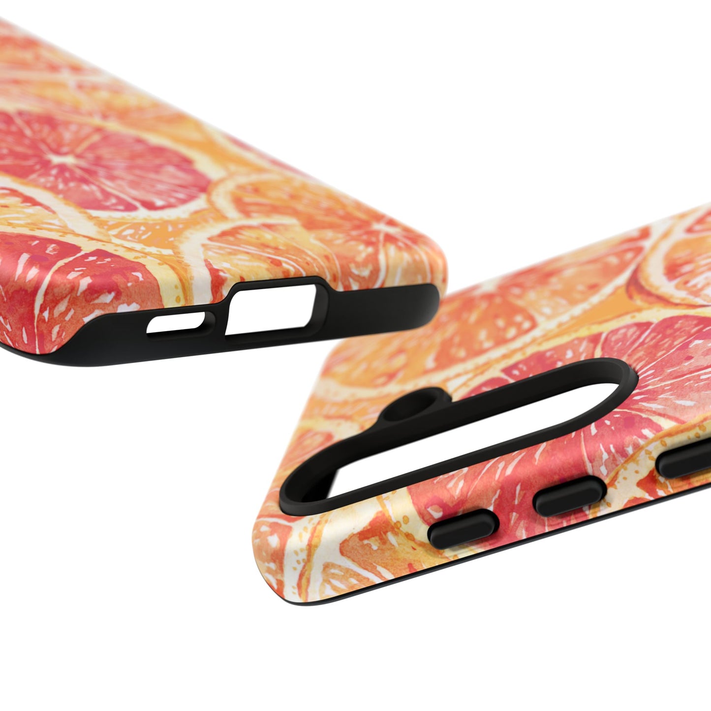 Watercolor Citrus Splash Tough Samsung Galaxy Case – Vibrant Fruit Print, Shock-Resistant Design