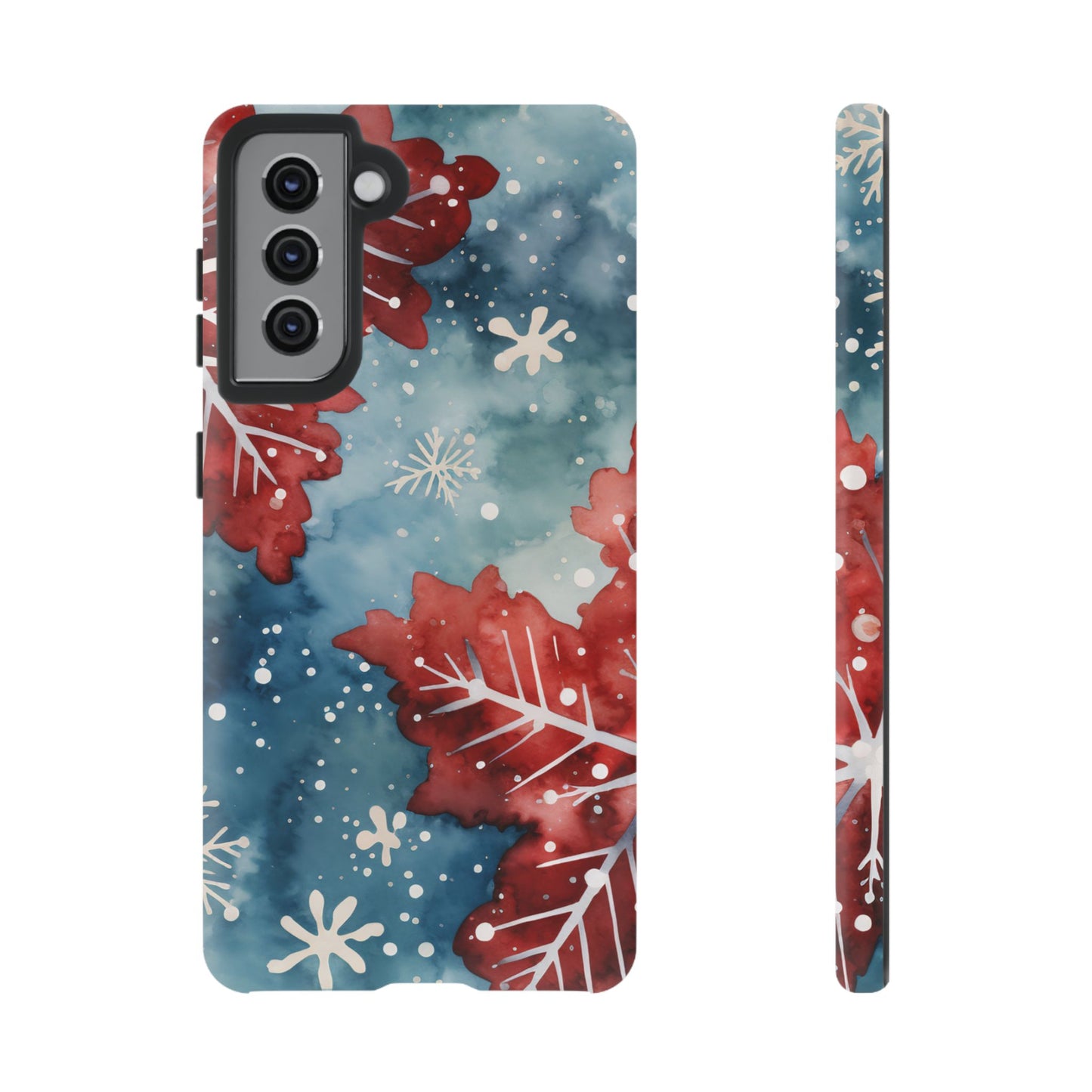 Crimson Snowflake Charm – Samsung Galaxy Case