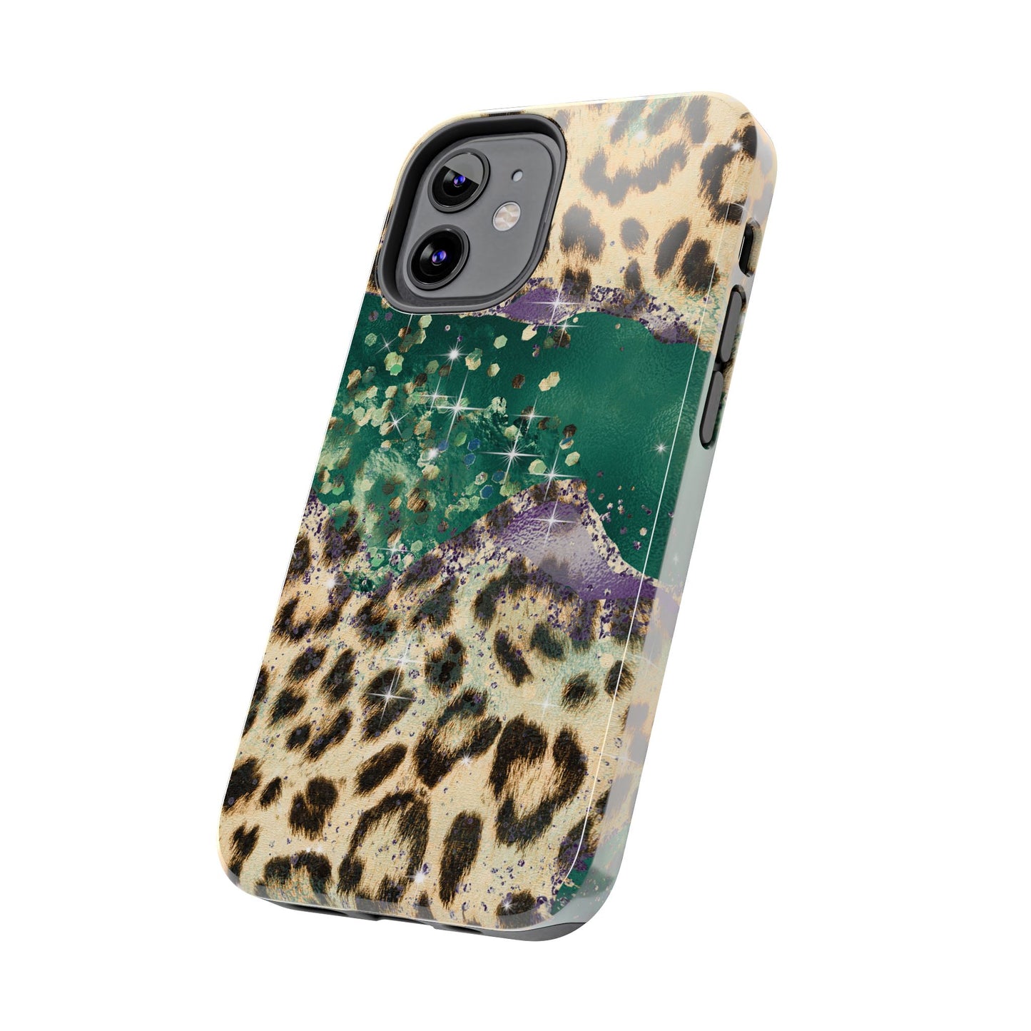 Emerald Glitter Leopard Print - iPhone Series Case