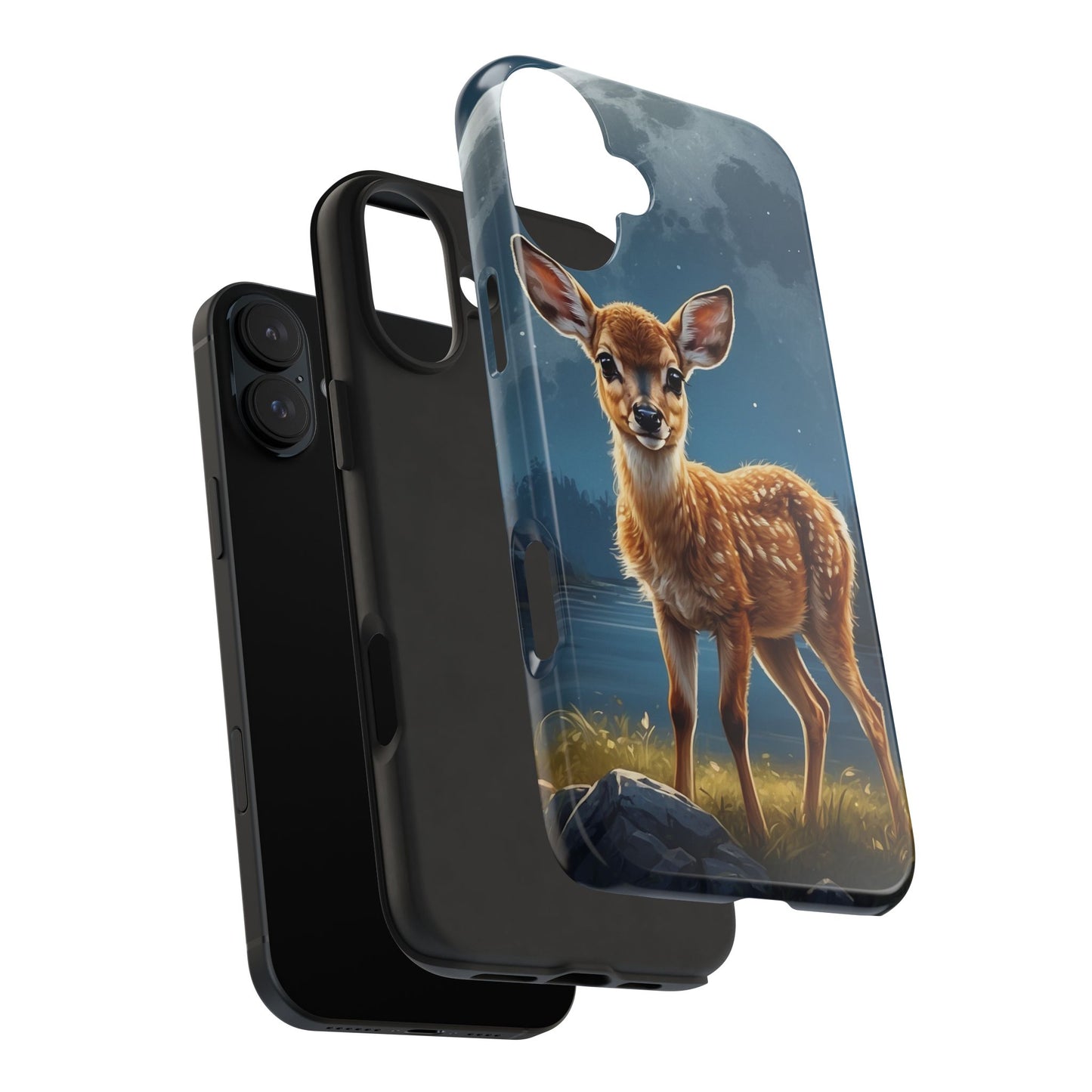 iPhone Case – Enchanted Fawn Under the Moonlit Sky