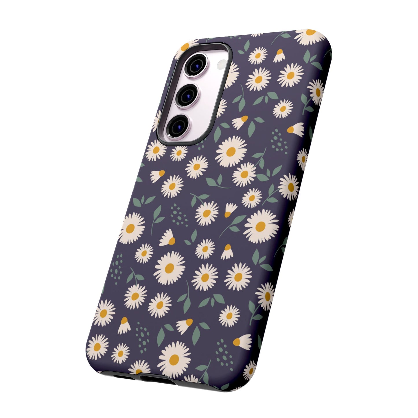 Midnight Daisy Samsung Galaxy Case – Dark Navy Floral Design, Slim and Protective