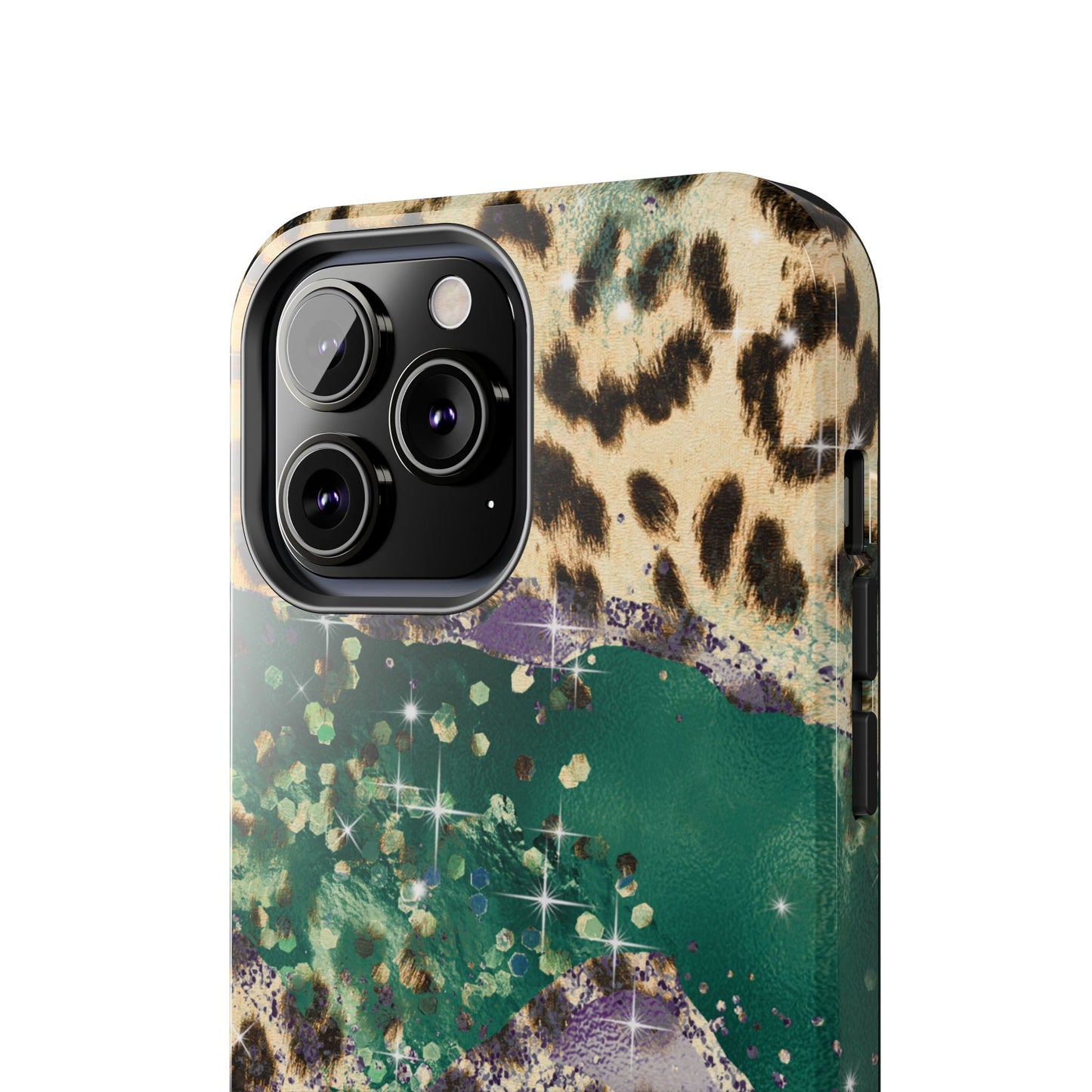 Emerald Glitter Leopard Print - iPhone Series Case
