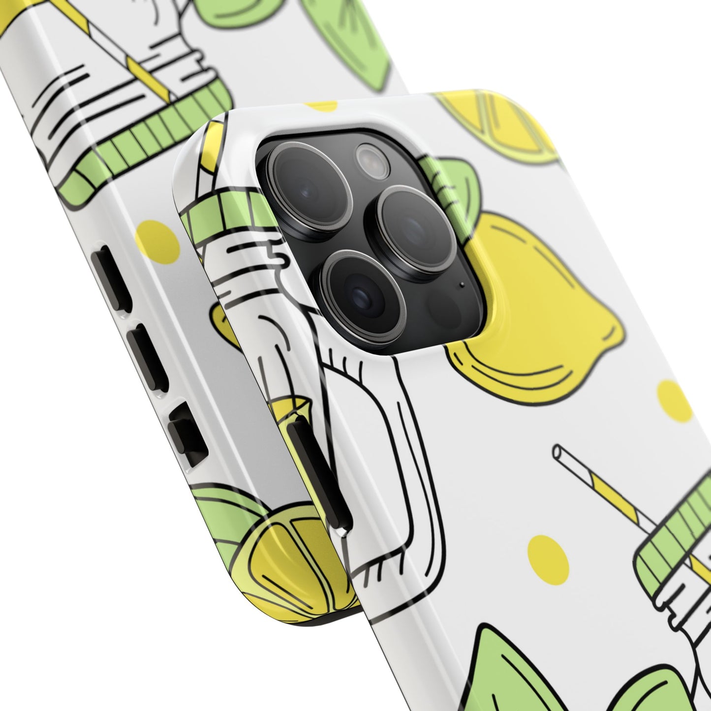 Lemonade Love Tough iPhone Case – Fun Lemon Mason Jar Design, Dual - Layer Protection - BOGO Cases