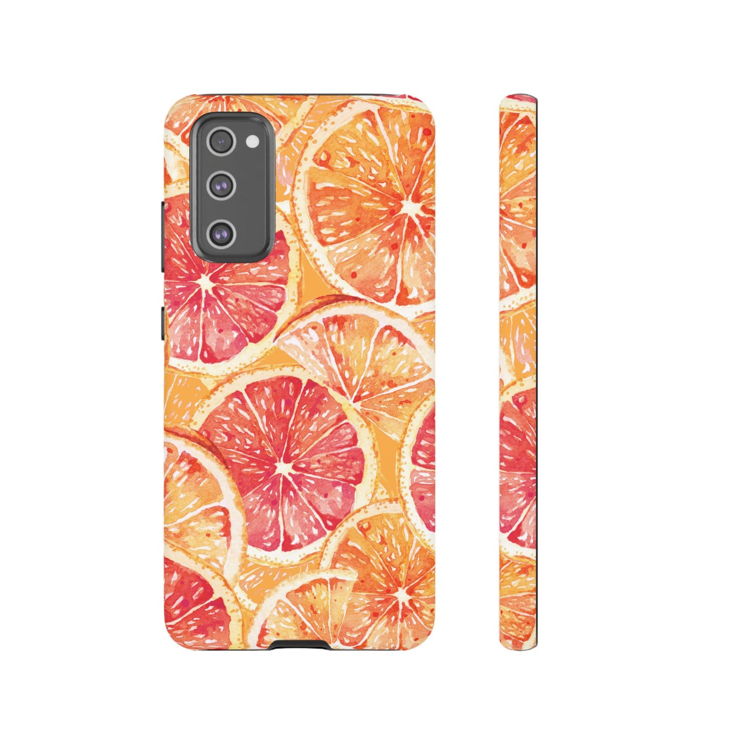 Watercolor Citrus Splash Tough Samsung Galaxy Case – Vibrant Fruit Print, Shock-Resistant Design