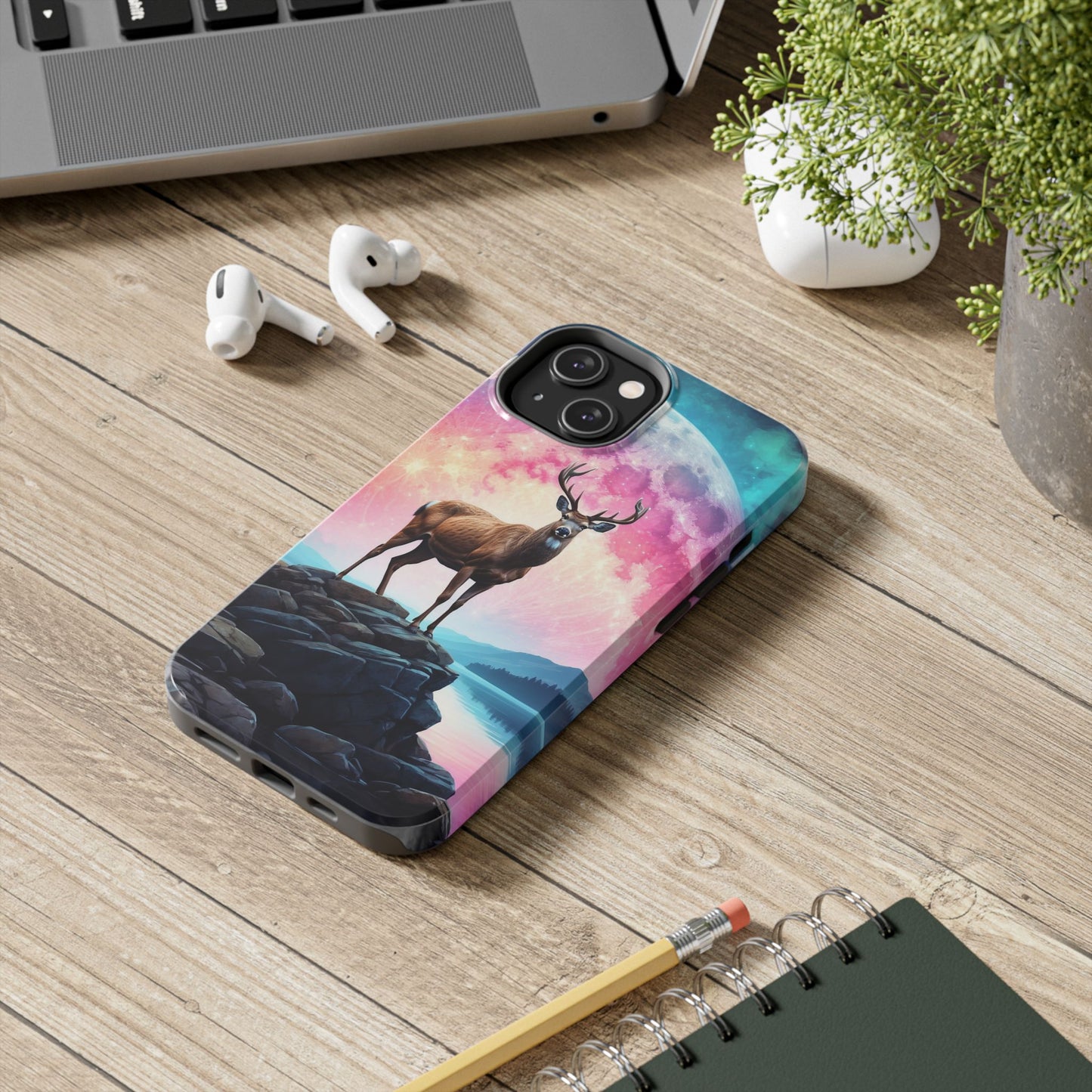 Stag in Moonlit Glow iPhone Case