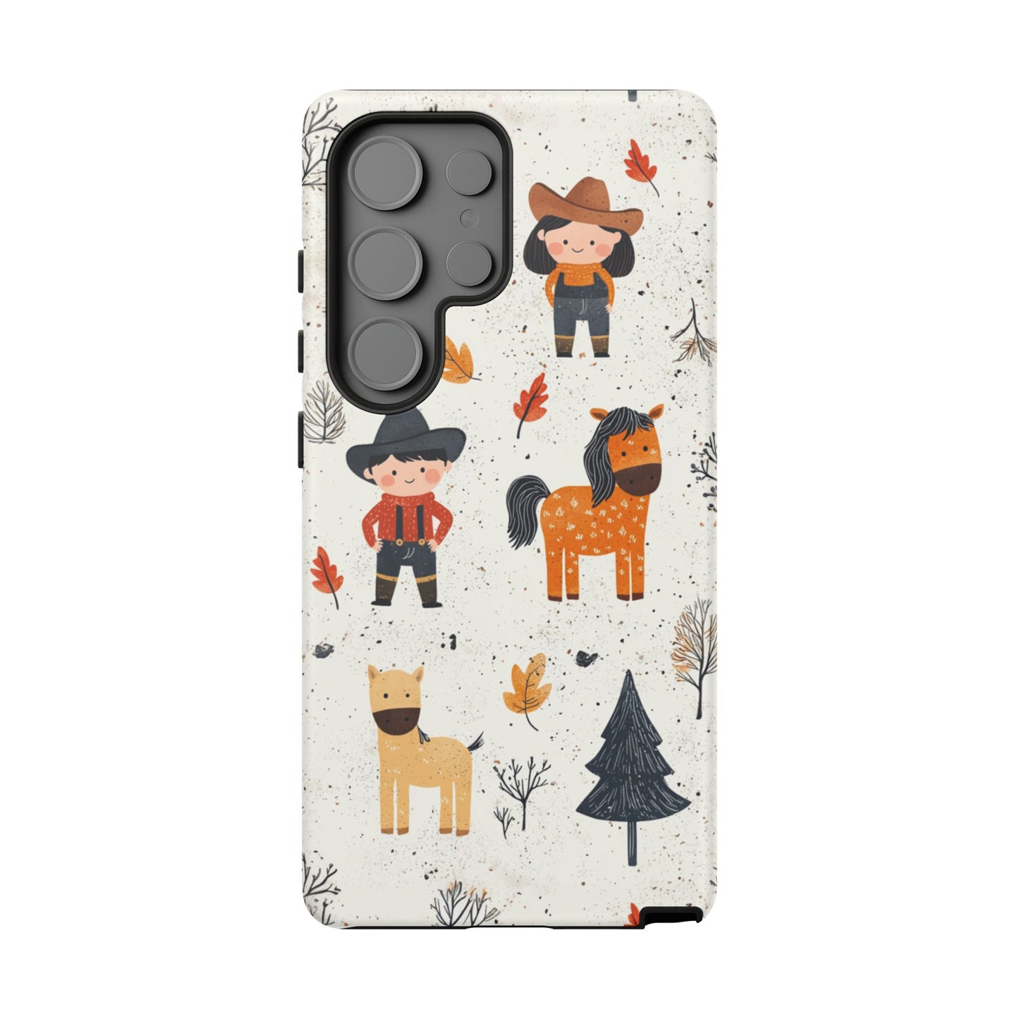 Cowboy Adventures Tough Samsung Galaxy Case – Cute Western Theme, Dual-Layer Protection