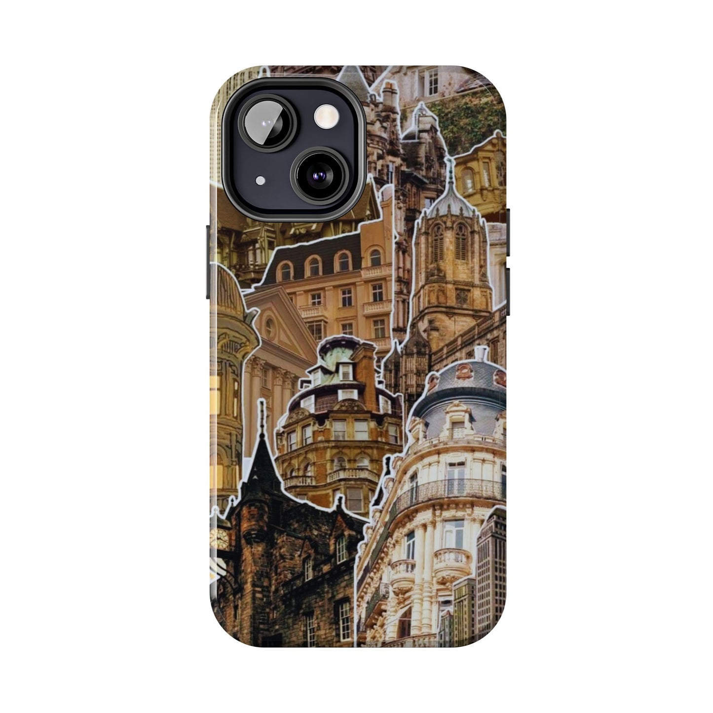 Vintage Architectural Collage iPhone Case – Tough Dual - Layer Protection with Matte Finish - BOGO Cases